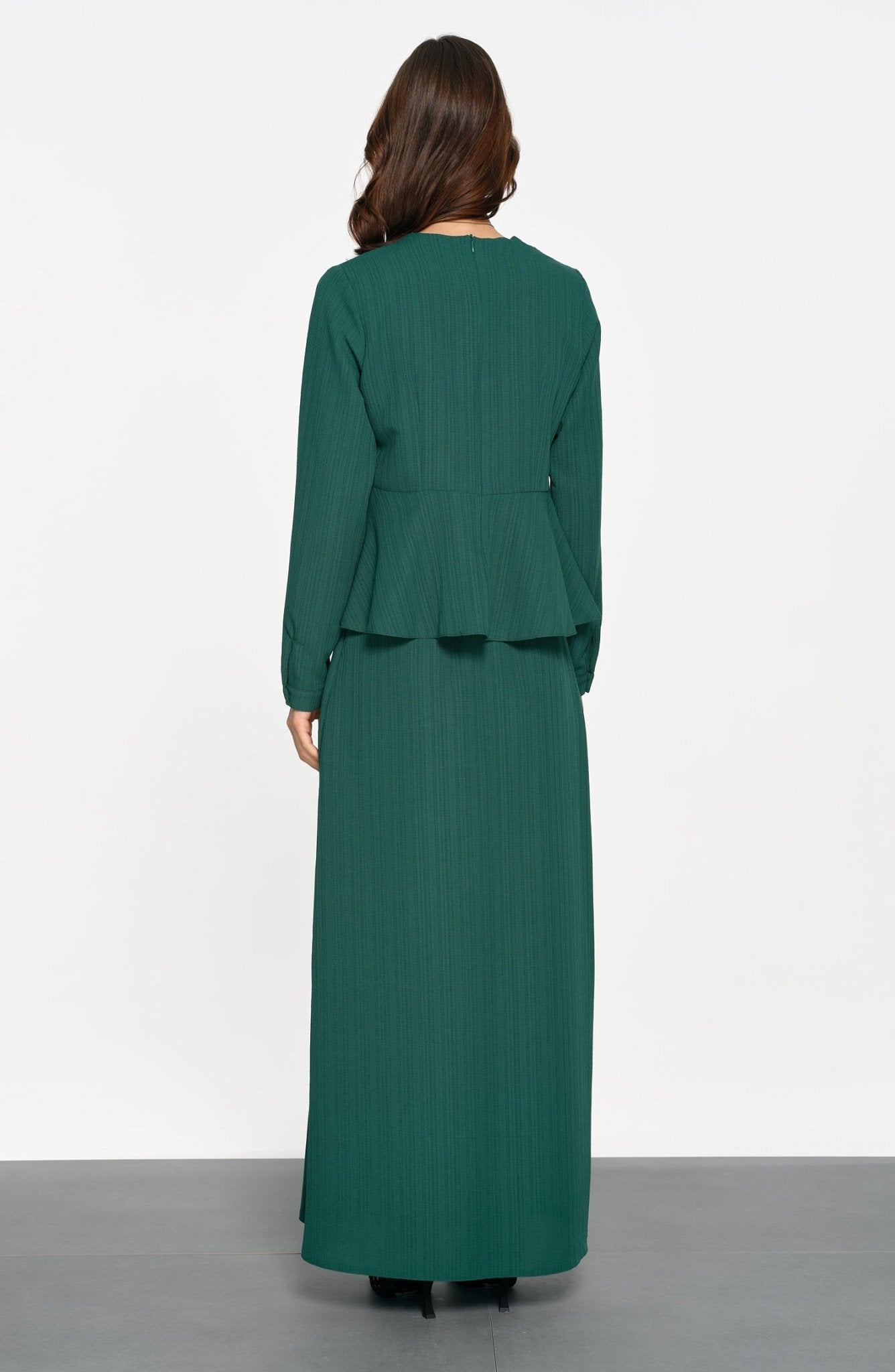 Peplum Detaylı Zümrüt İkili Takım - Fatma Atasoy