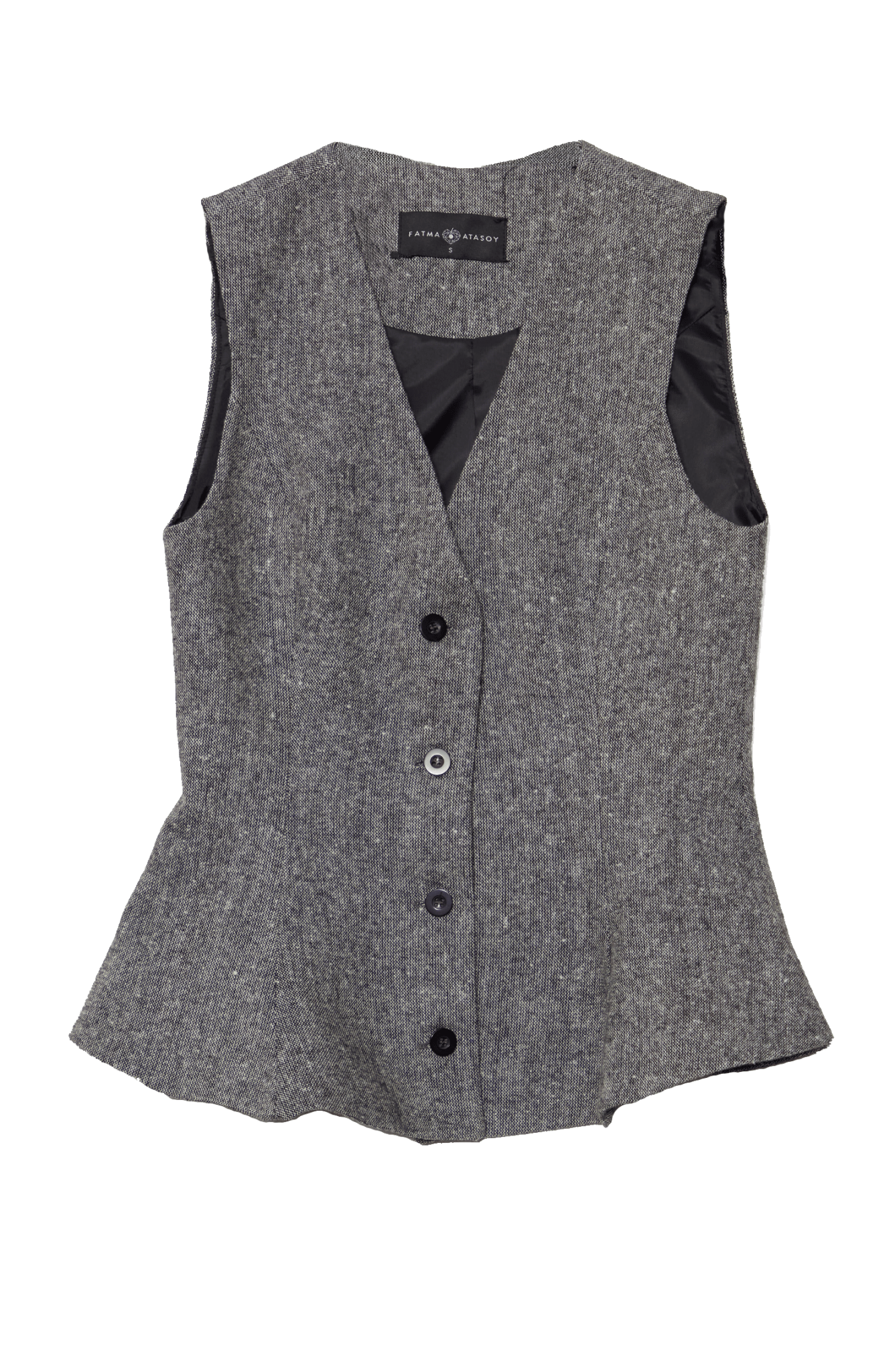 Peplumlu Siyah Tüvit Yelek Etek Takım - Fatma Atasoy