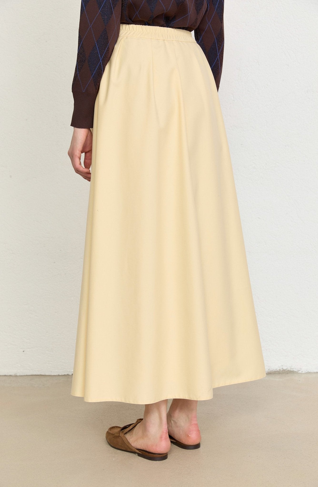 Pileli Butter Sarı Trenç Etek - Fatma Atasoy