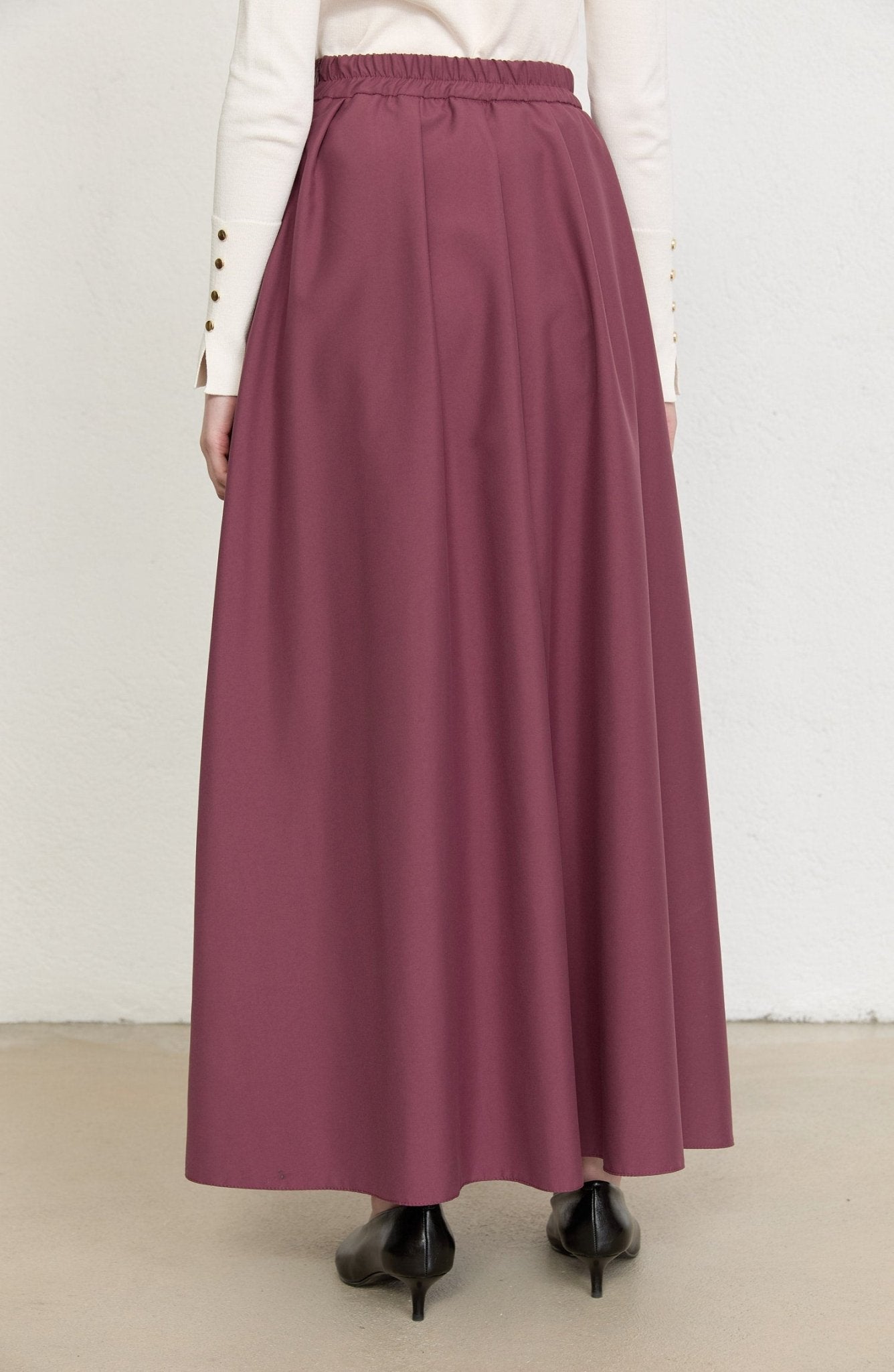 Pileli Mürdüm Trenç Etek - Fatma Atasoy