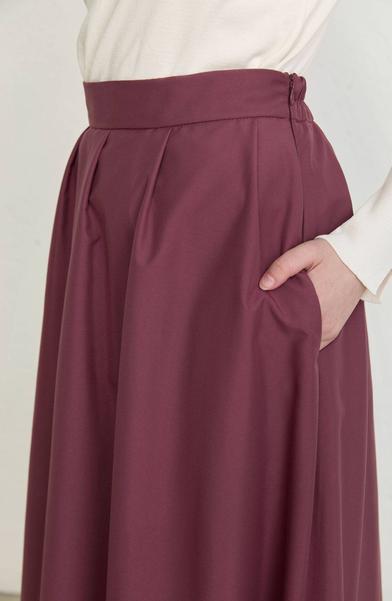 Pileli Mürdüm Trenç Etek - Fatma Atasoy