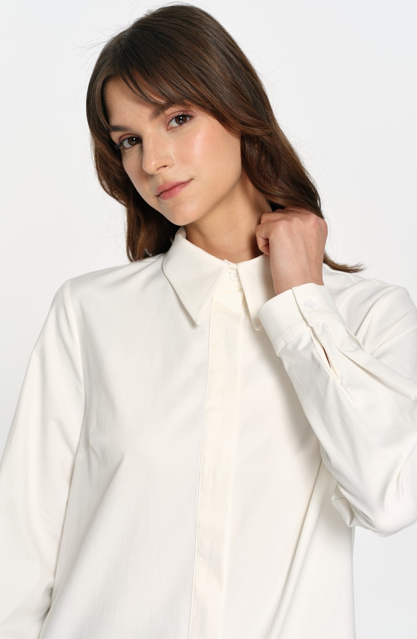 Premium Midi Basic Beyaz Gömlek - Fatma Atasoy