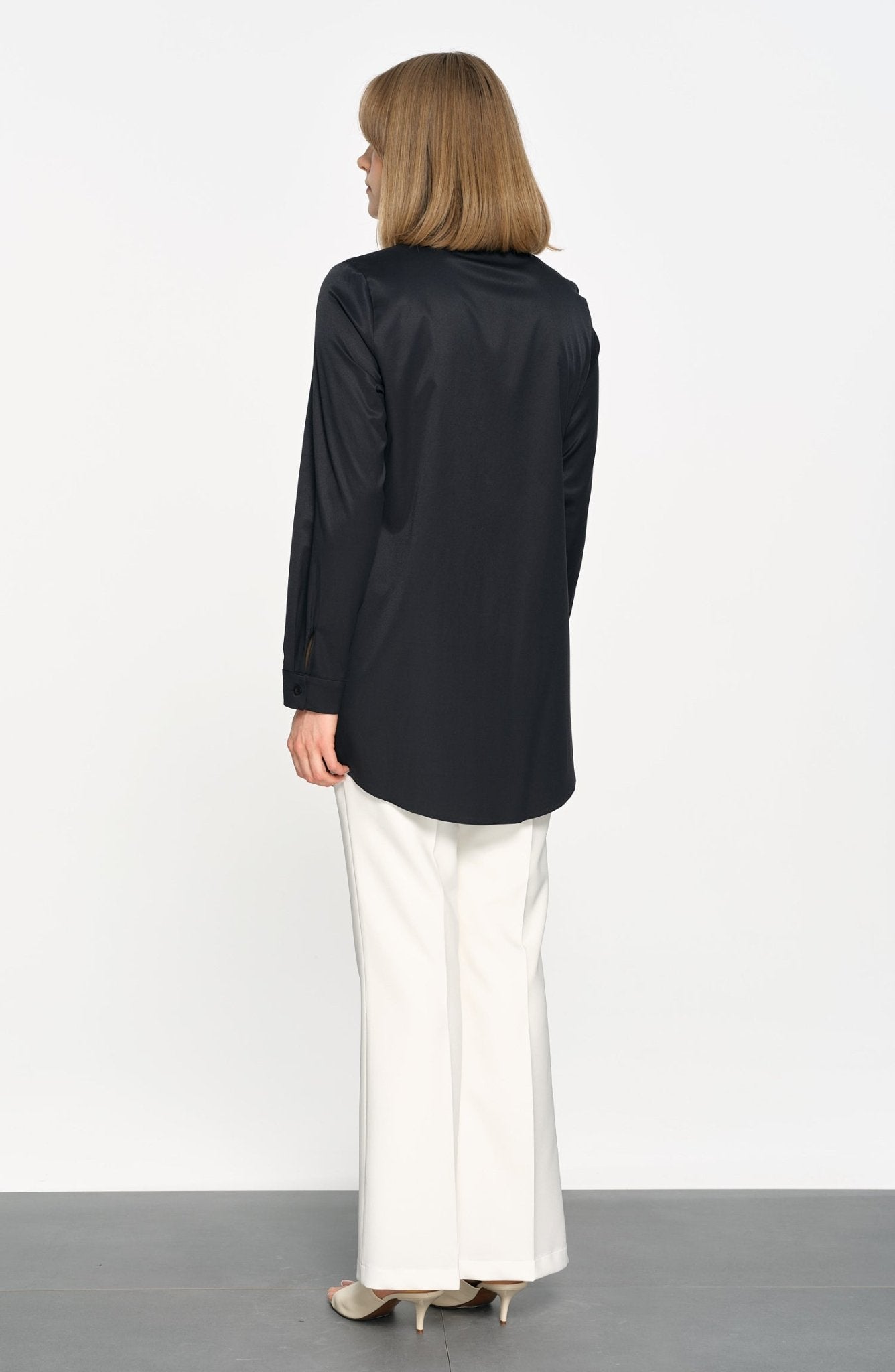 Premium Midi Basic Siyah Gömlek - Fatma Atasoy
