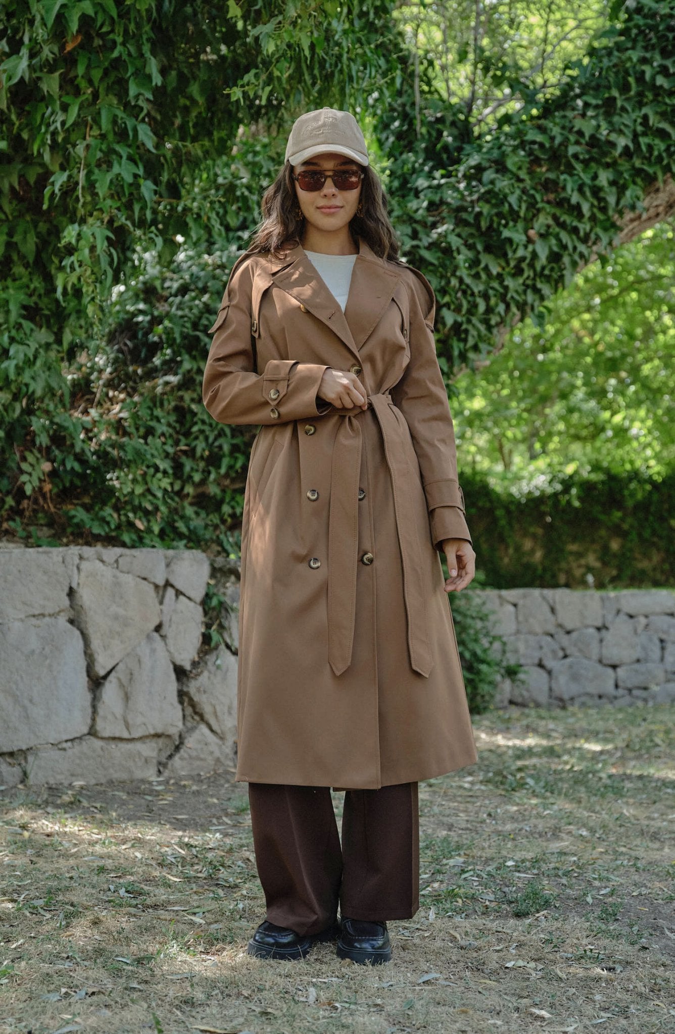Premium Mocha Oversize Trençkot - Fatma Atasoy