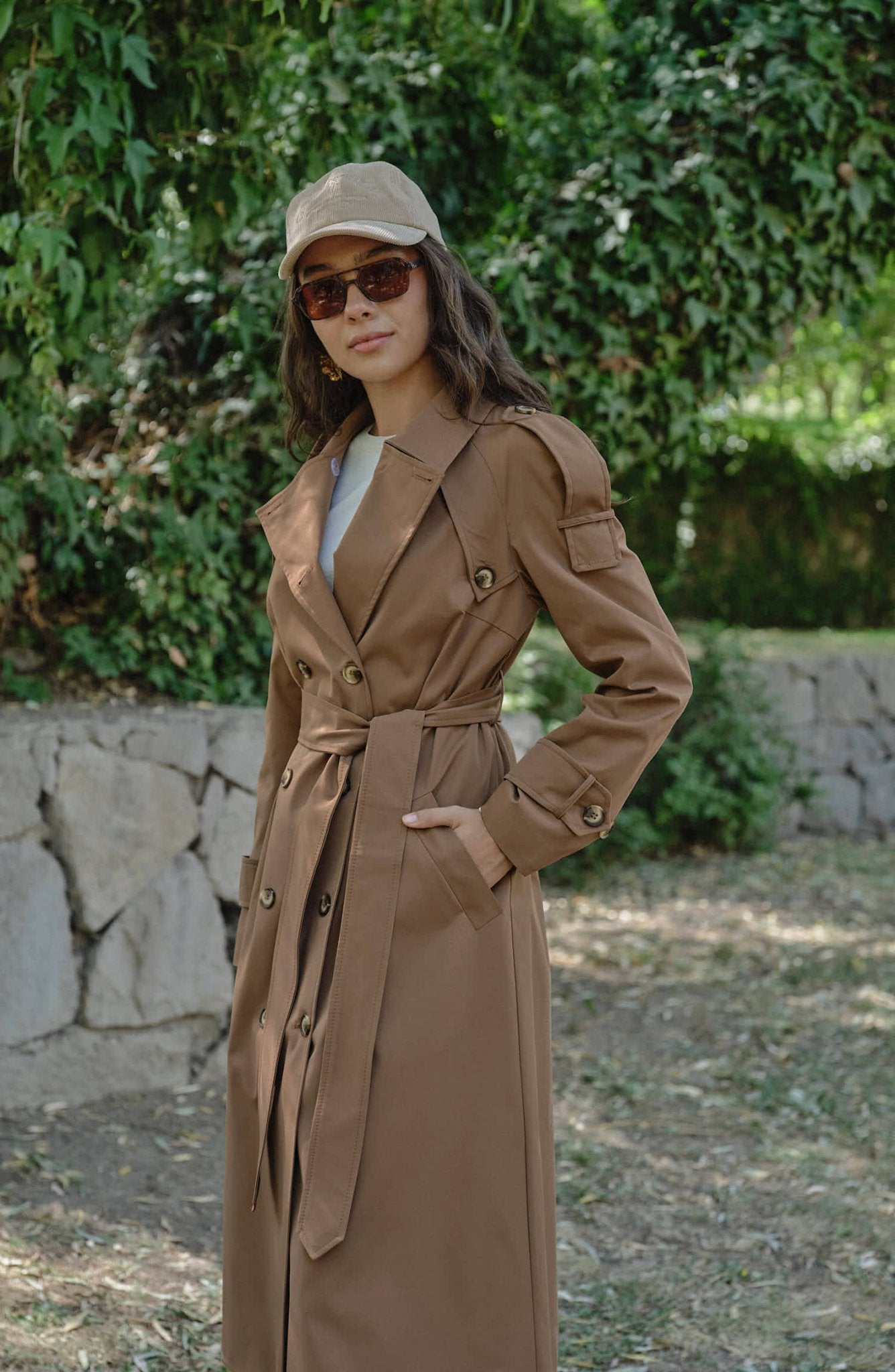 Premium Mocha Oversize Trençkot - Fatma Atasoy