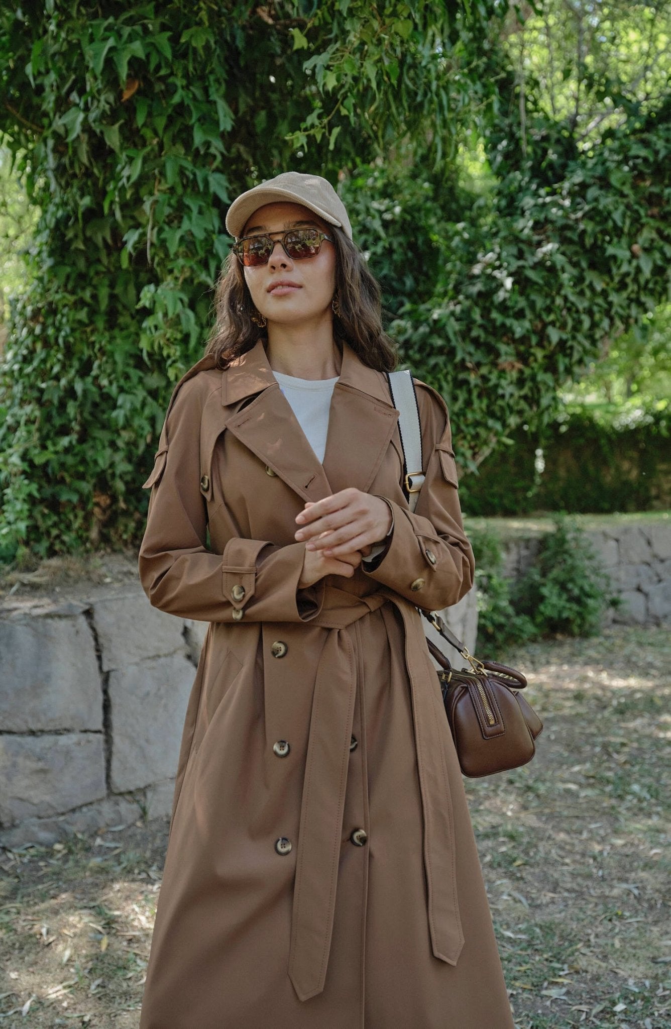 Premium Mocha Oversize Trençkot - Fatma Atasoy