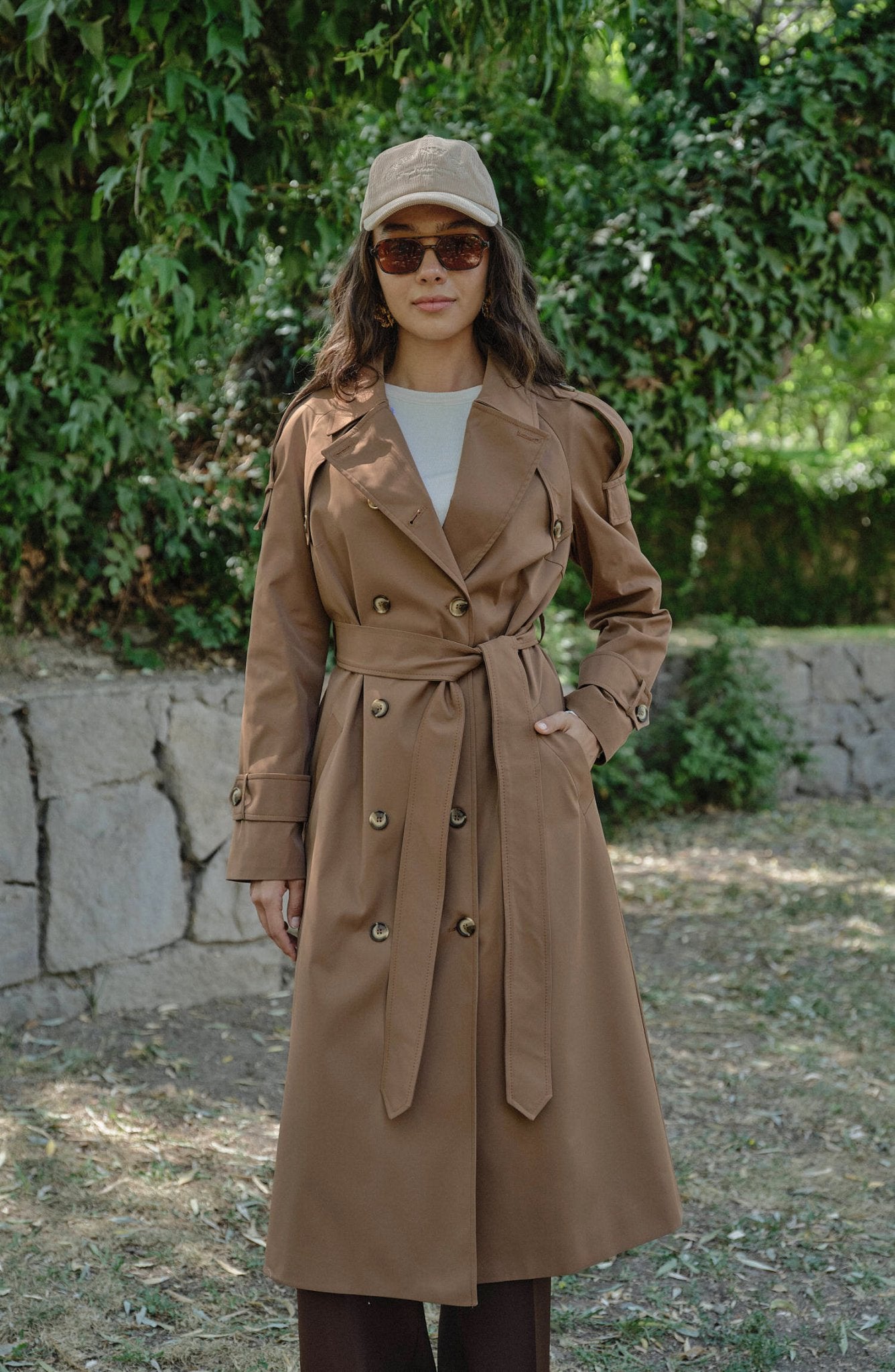 Premium Mocha Oversize Trençkot - Fatma Atasoy