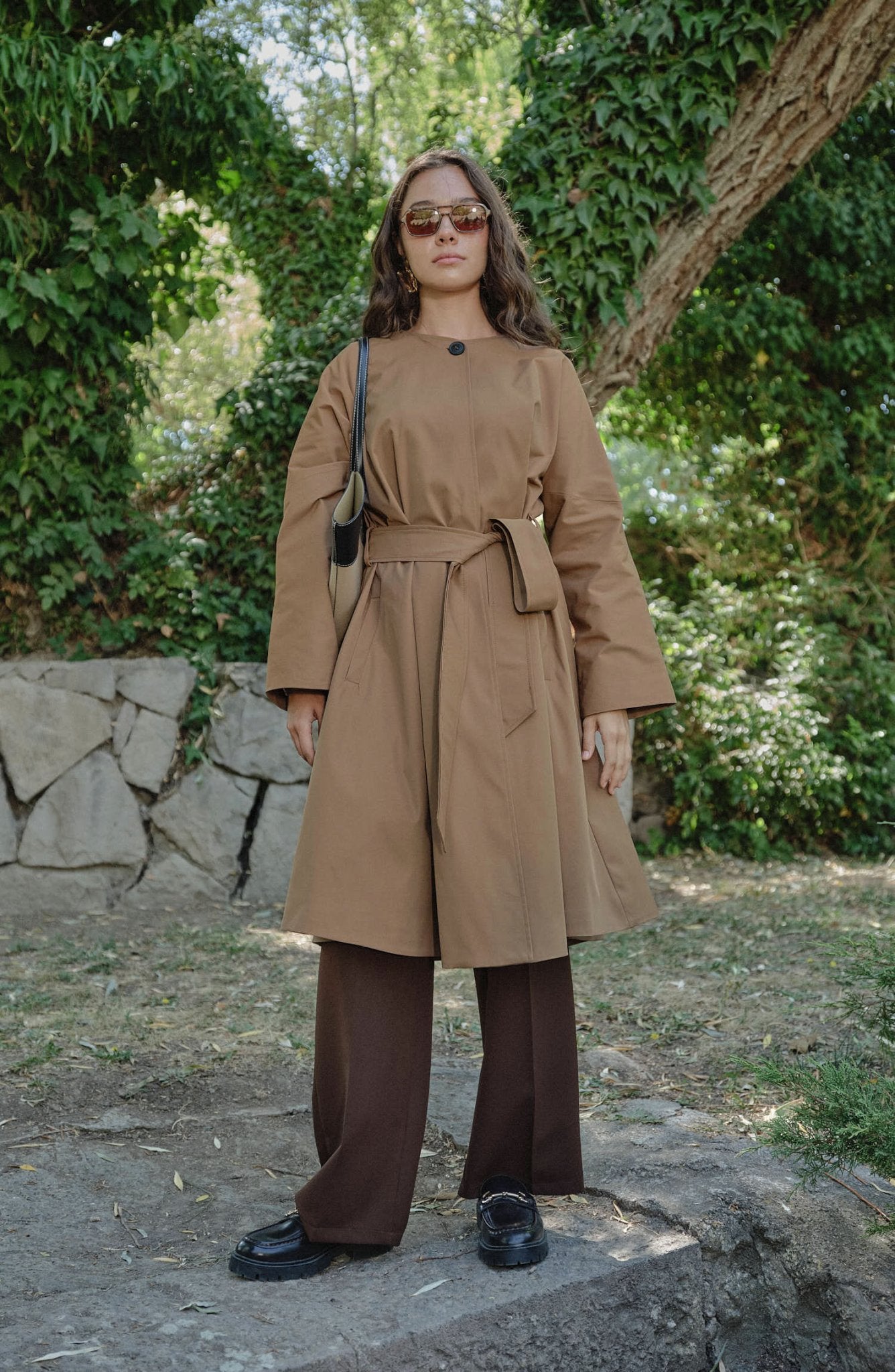 Premium Mocha Pelerin Trençkot - Fatma Atasoy