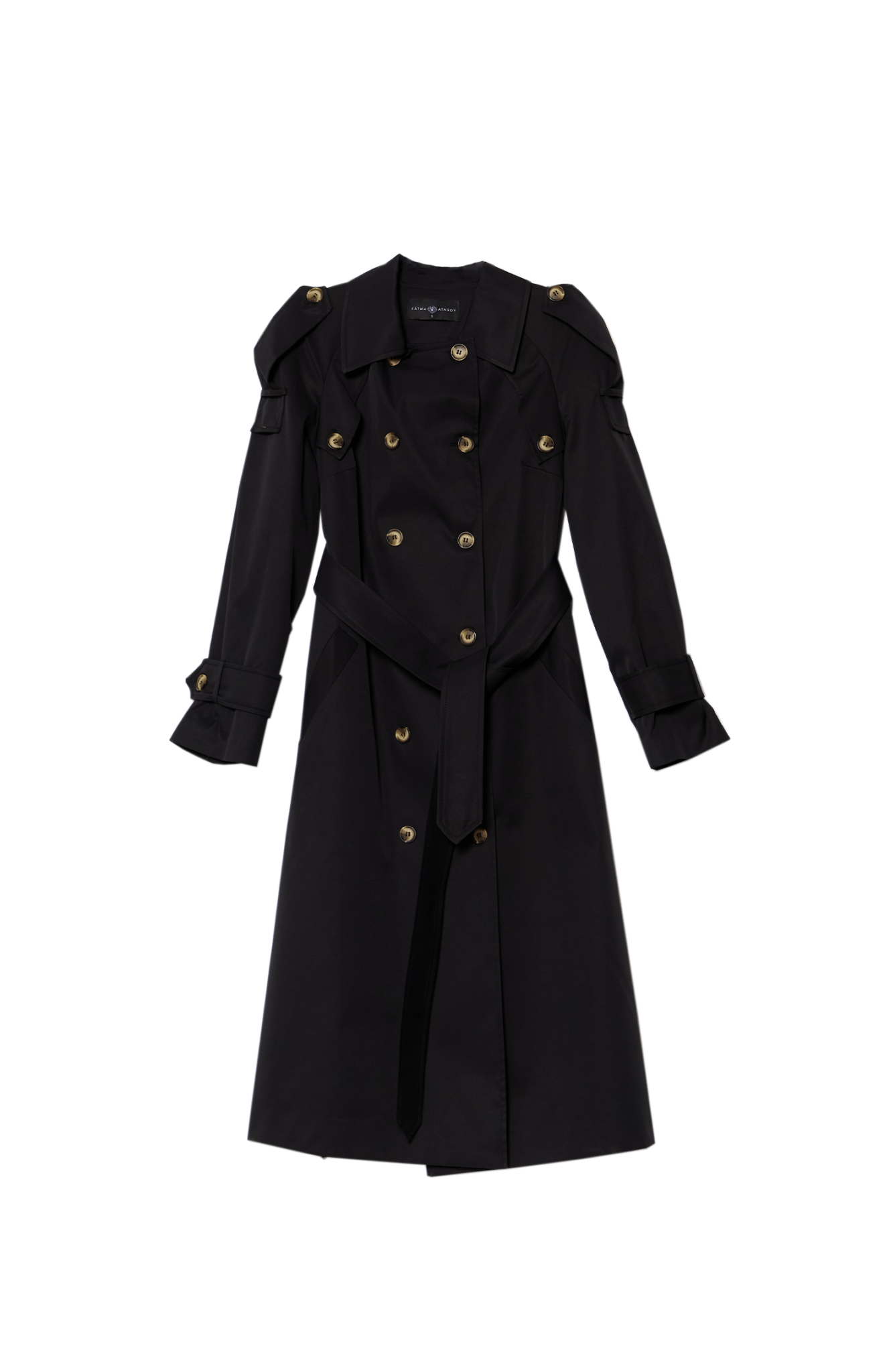 Premium Siyah Oversize Trençkot - Fatma Atasoy