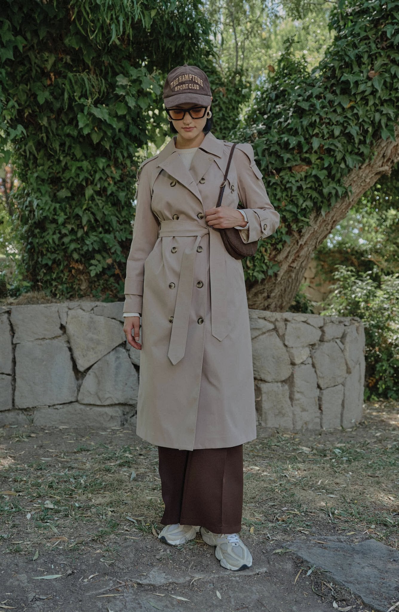 Premium Sütlü Kahve Oversize Trençkot - Fatma Atasoy