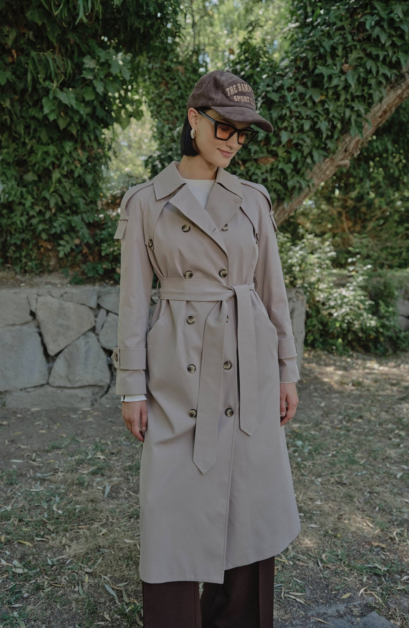 Premium Sütlü Kahve Oversize Trençkot - Fatma Atasoy