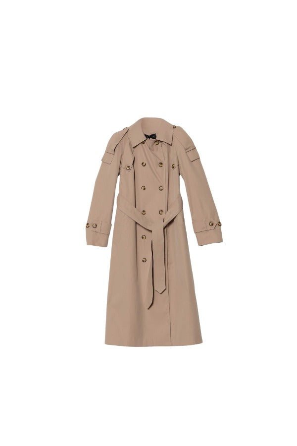 Premium Sütlü Kahve Oversize Trençkot - Fatma Atasoy