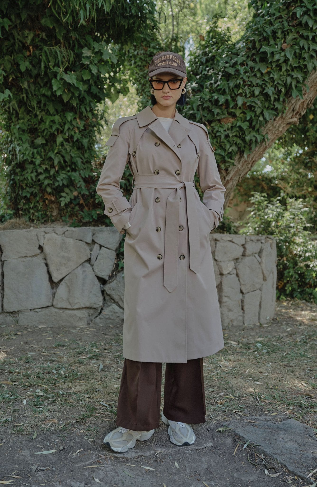 Premium Sütlü Kahve Oversize Trençkot - Fatma Atasoy