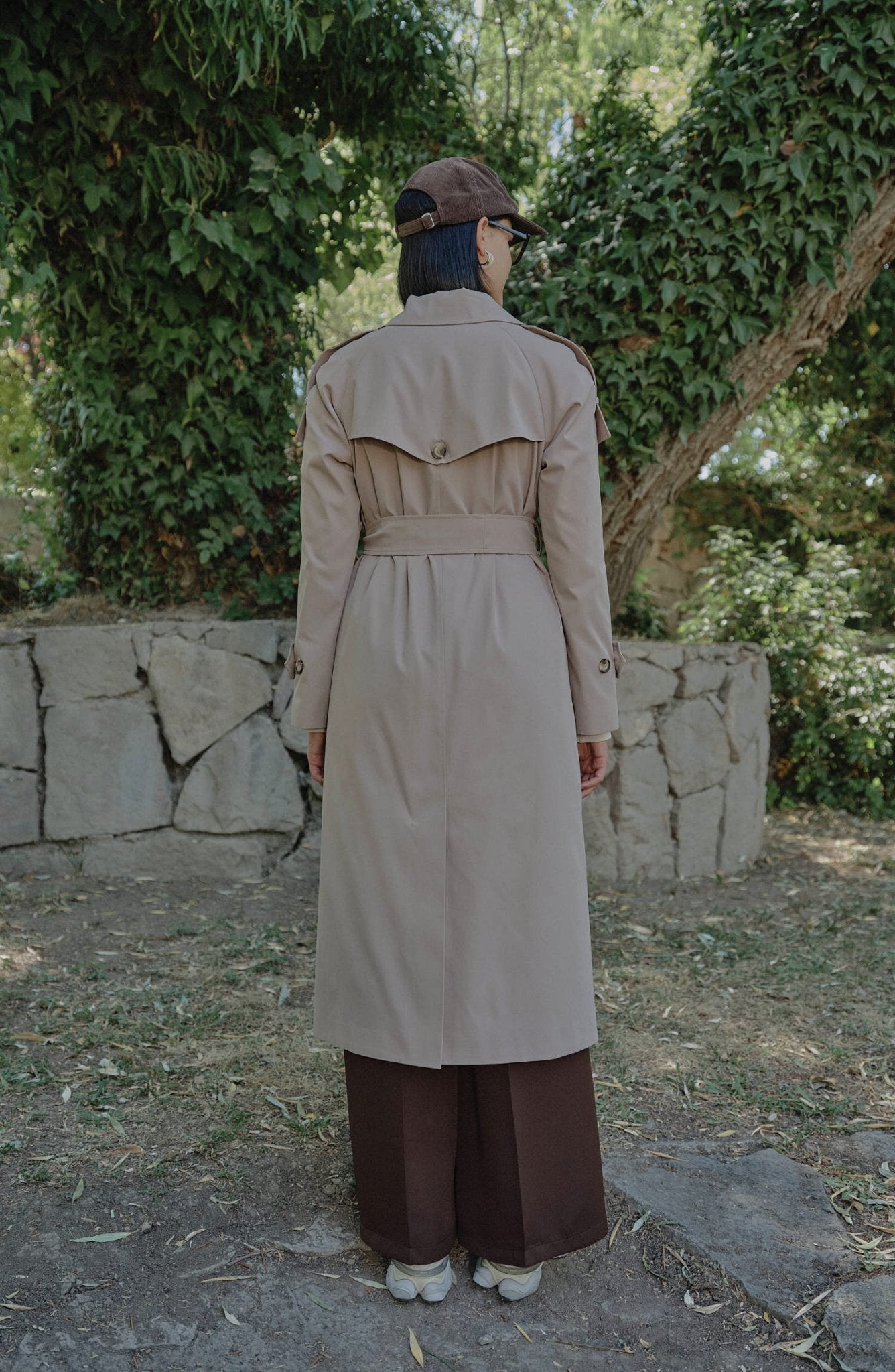 Premium Sütlü Kahve Oversize Trençkot - Fatma Atasoy