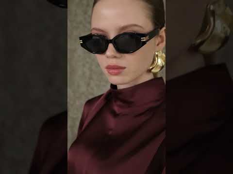 Fularlı Vişne Saten Gömlek