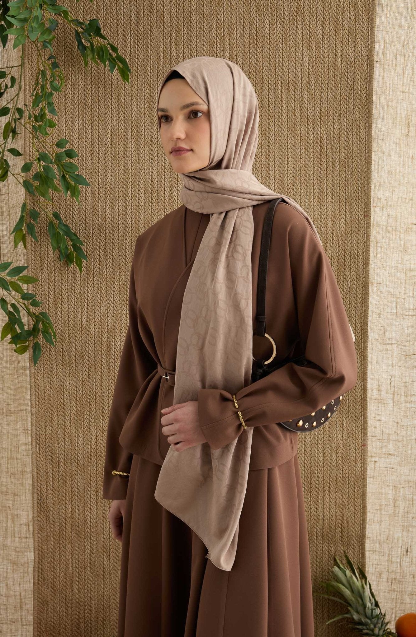 Ring Kum Beji Jakarlı Şal - Fatma Atasoy