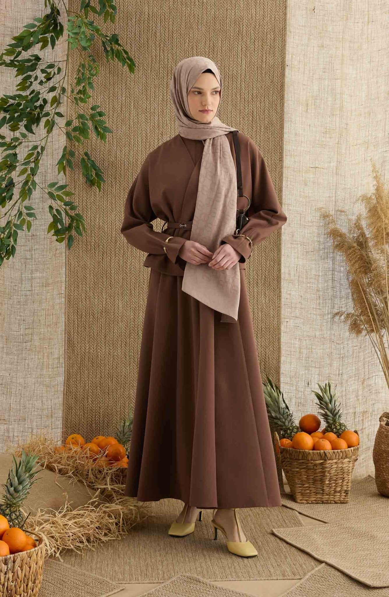 Ring Kum Beji Jakarlı Şal - Fatma Atasoy