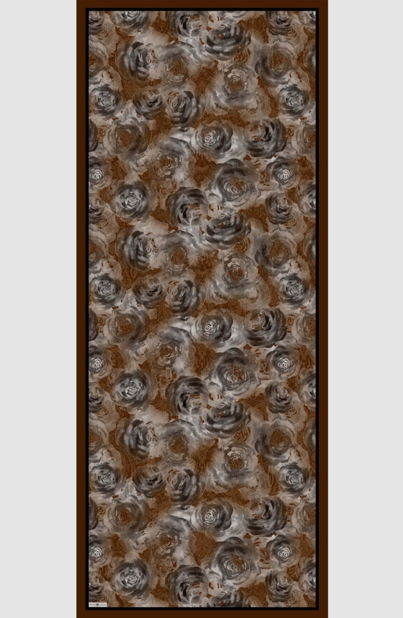 Rose Acı Kahve Desenli Şal - Fatma Atasoy