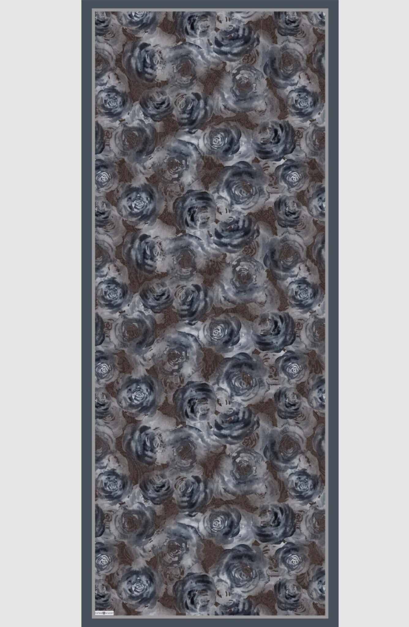 Rose Mavi Desenli Şal - Fatma Atasoy