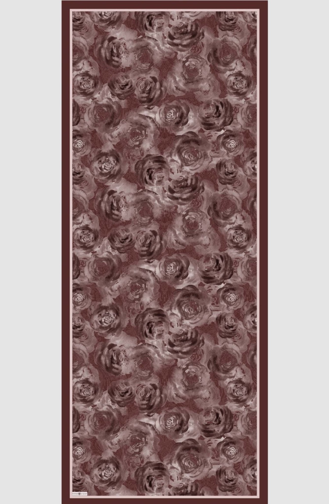 Rose Mürdüm Desenli Şal - Fatma Atasoy