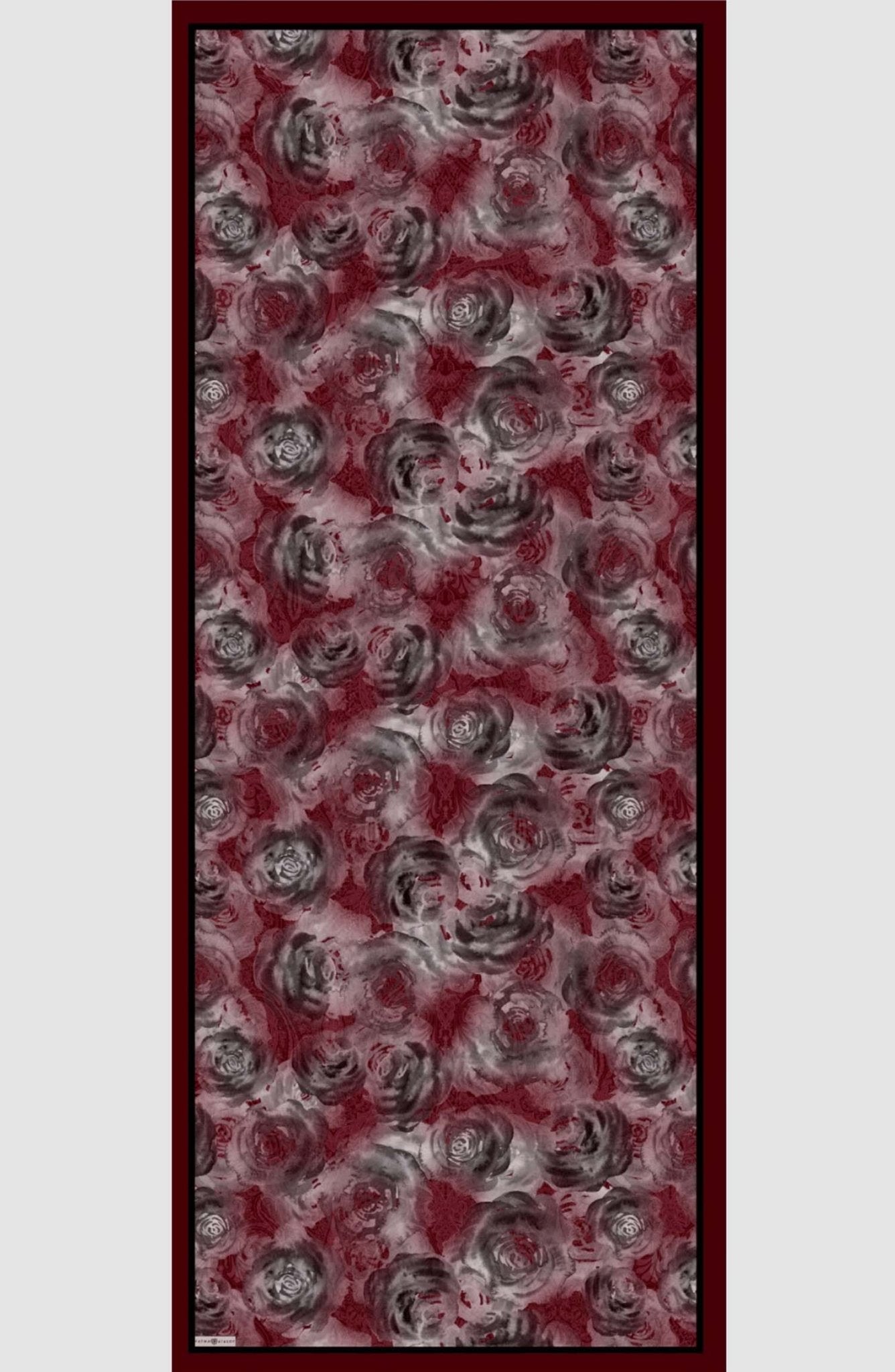 Rose Vişne Desenli Şal - Fatma Atasoy
