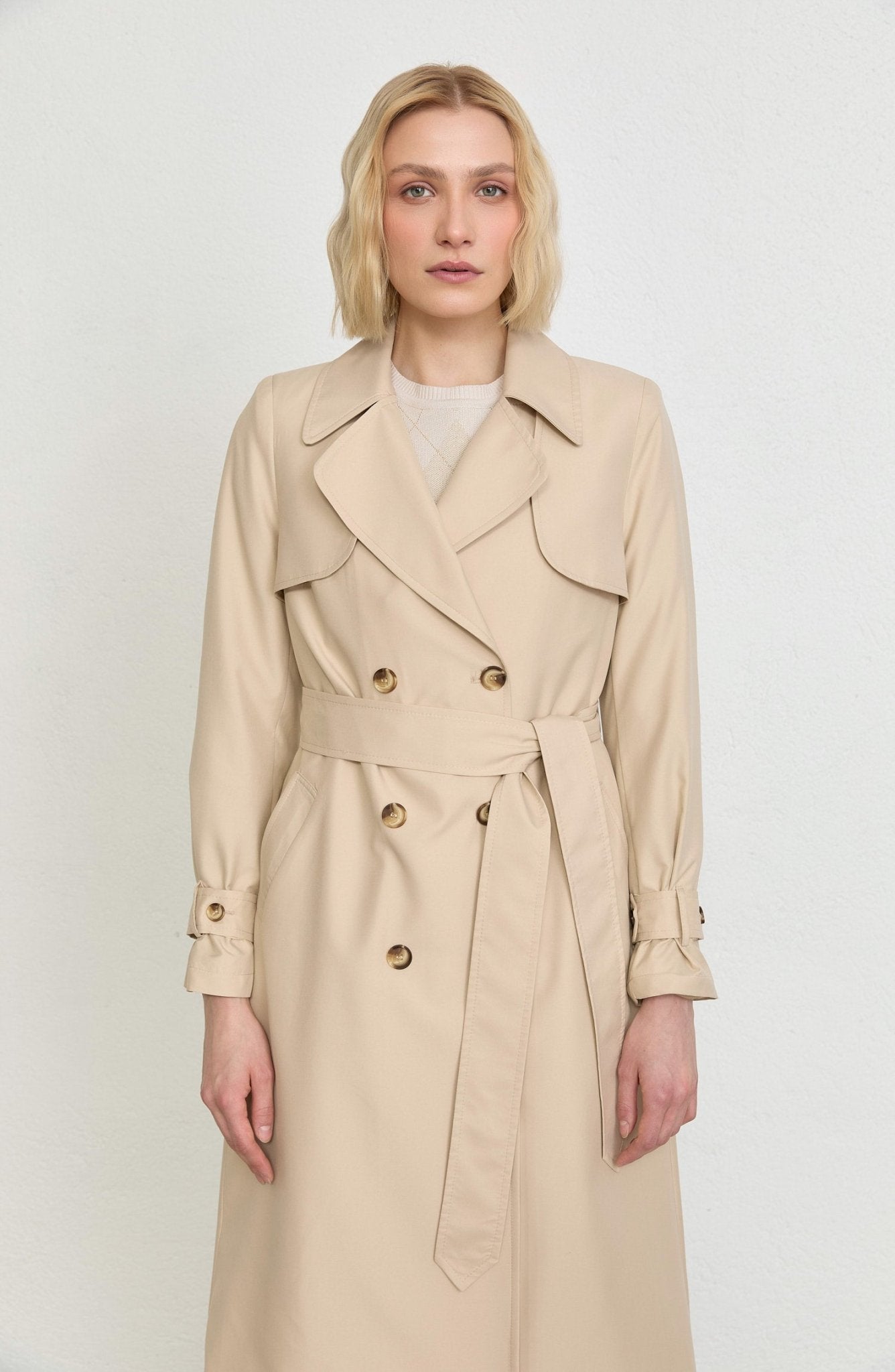 Rüzgarlıklı Taş Trençkot - Fatma Atasoy