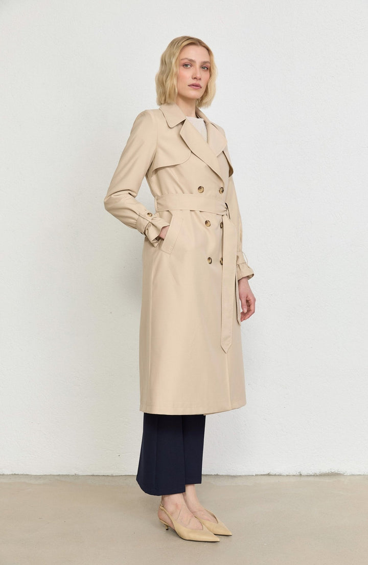 Rüzgarlıklı Taş Trençkot - Fatma Atasoy