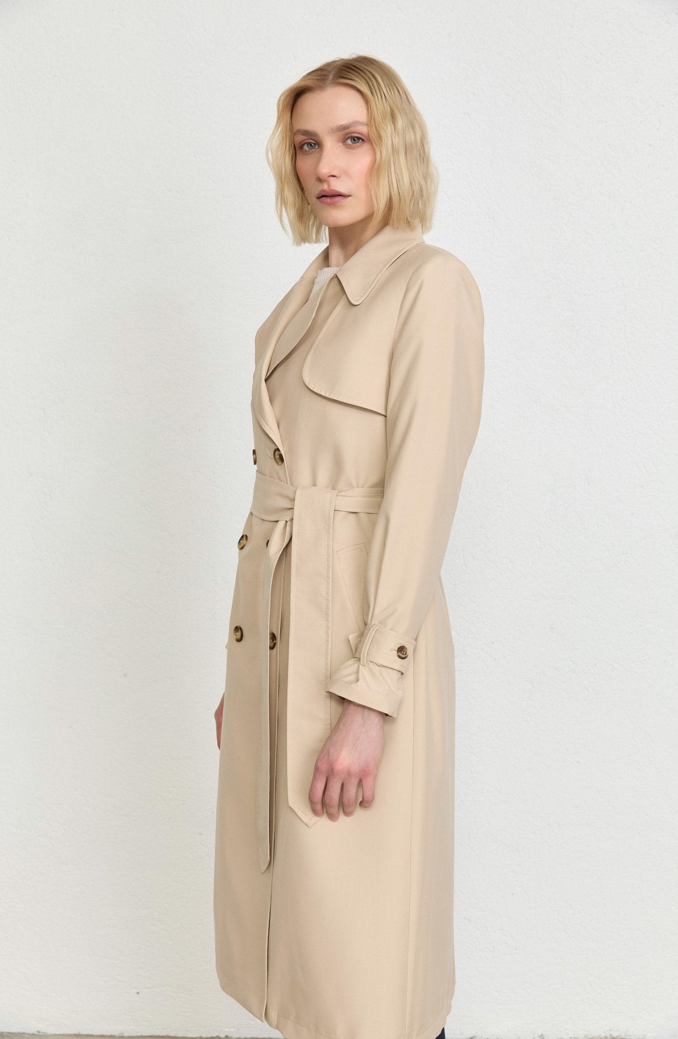 Rüzgarlıklı Taş Trençkot - Fatma Atasoy