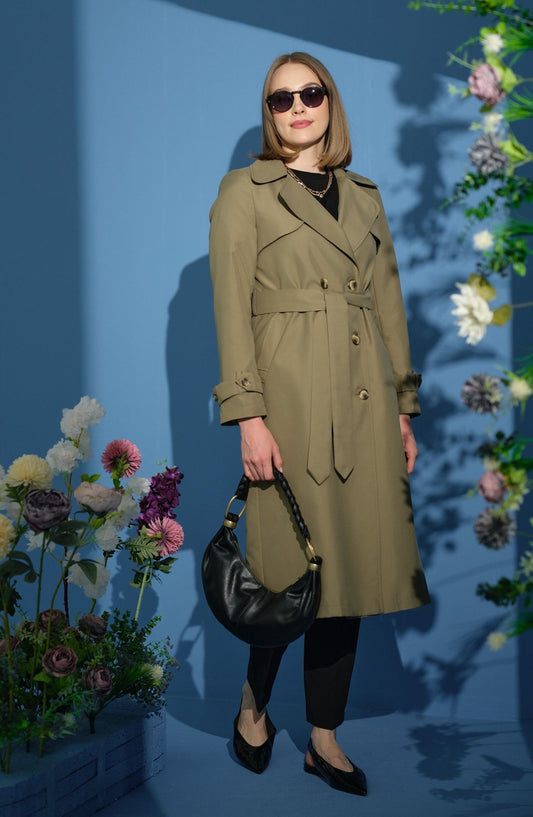 Rüzgarlıklı Trençkot Haki - Fatma Atasoy