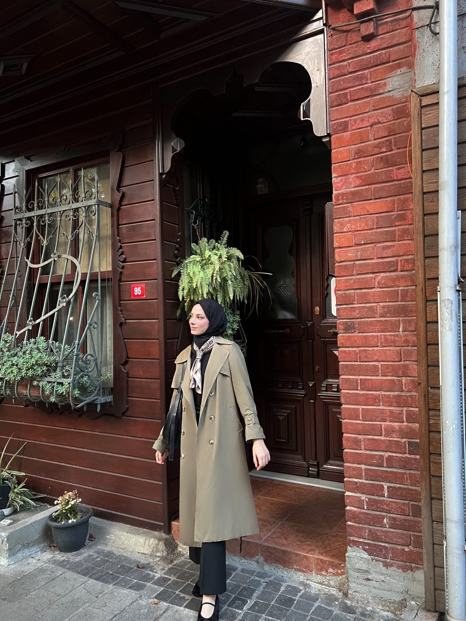 Rüzgarlıklı Trençkot Haki - Fatma Atasoy