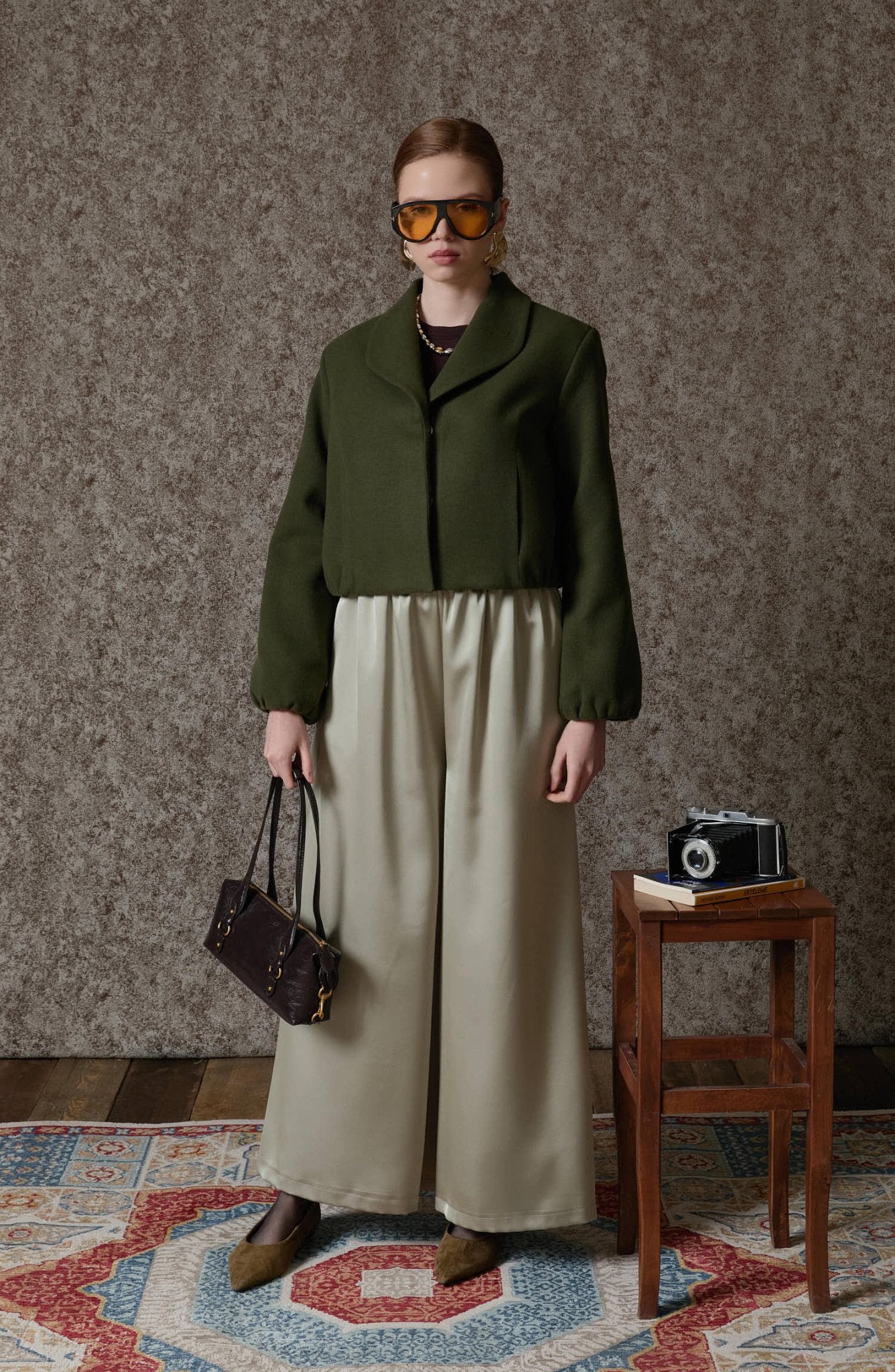 Saten Adaçayı Pantolon Etek - Fatma Atasoy