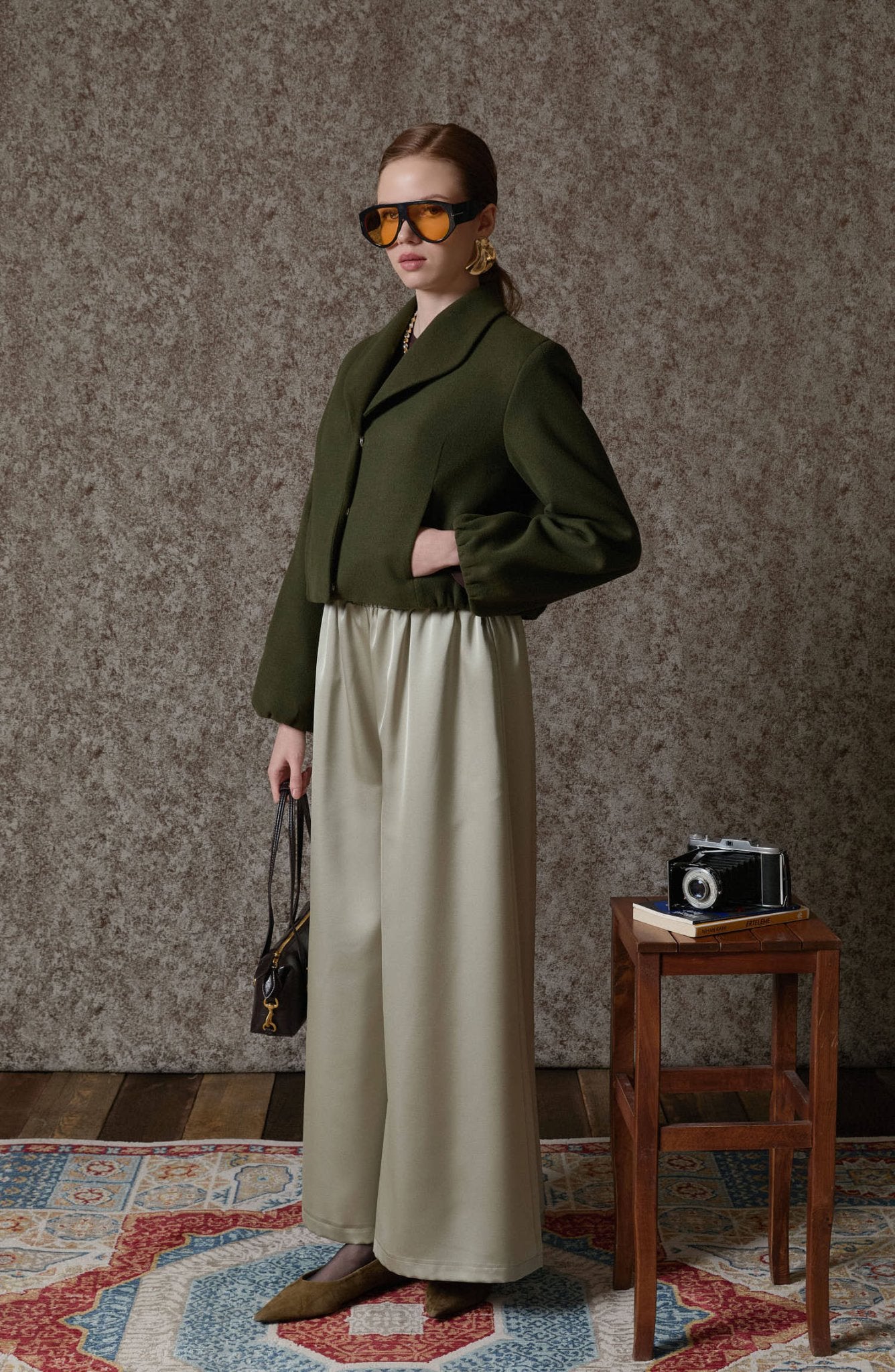 Saten Adaçayı Pantolon Etek - Fatma Atasoy