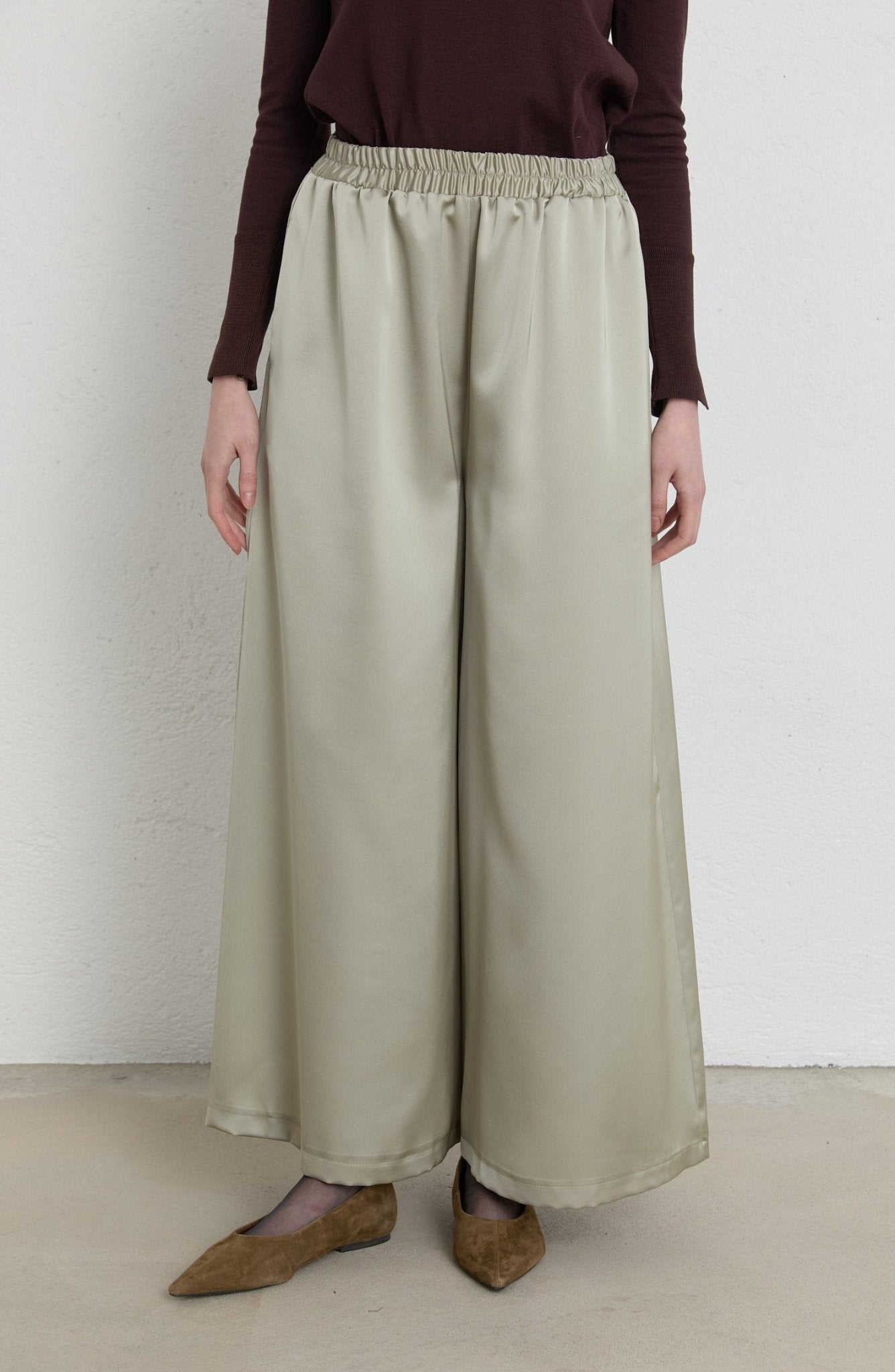 Saten Adaçayı Pantolon Etek - Fatma Atasoy