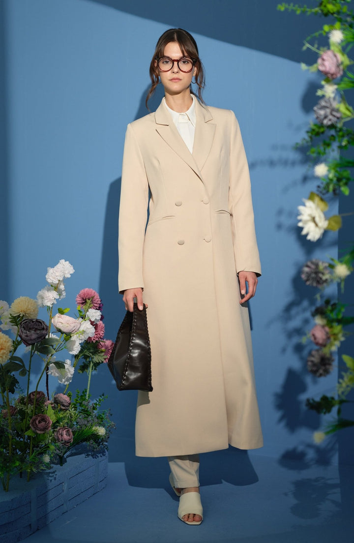 Tam Boy Maksi Ceket Taş - Fatma Atasoy