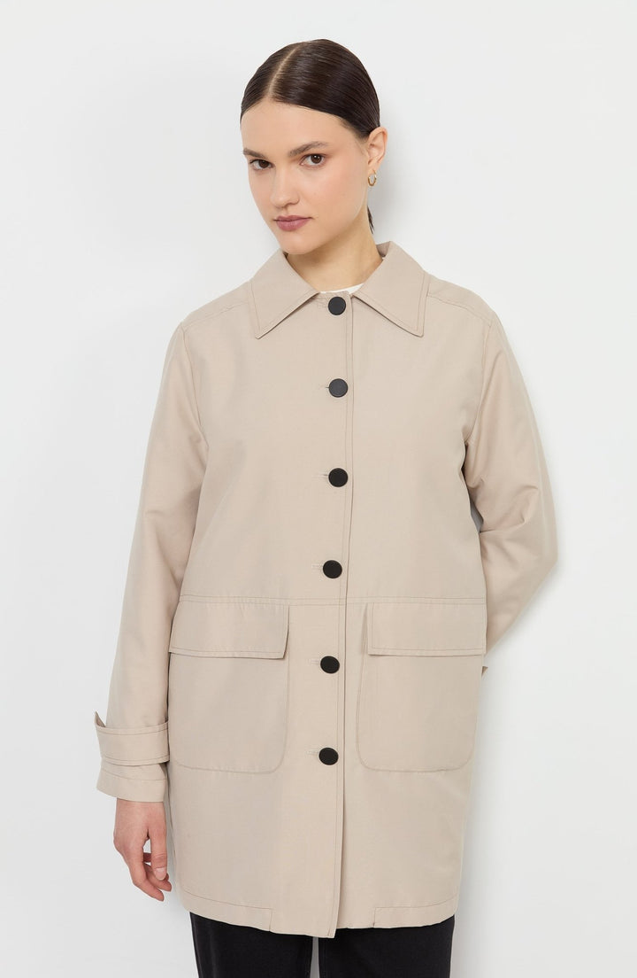 Torba Cepli Taş Trençkot - Fatma Atasoy