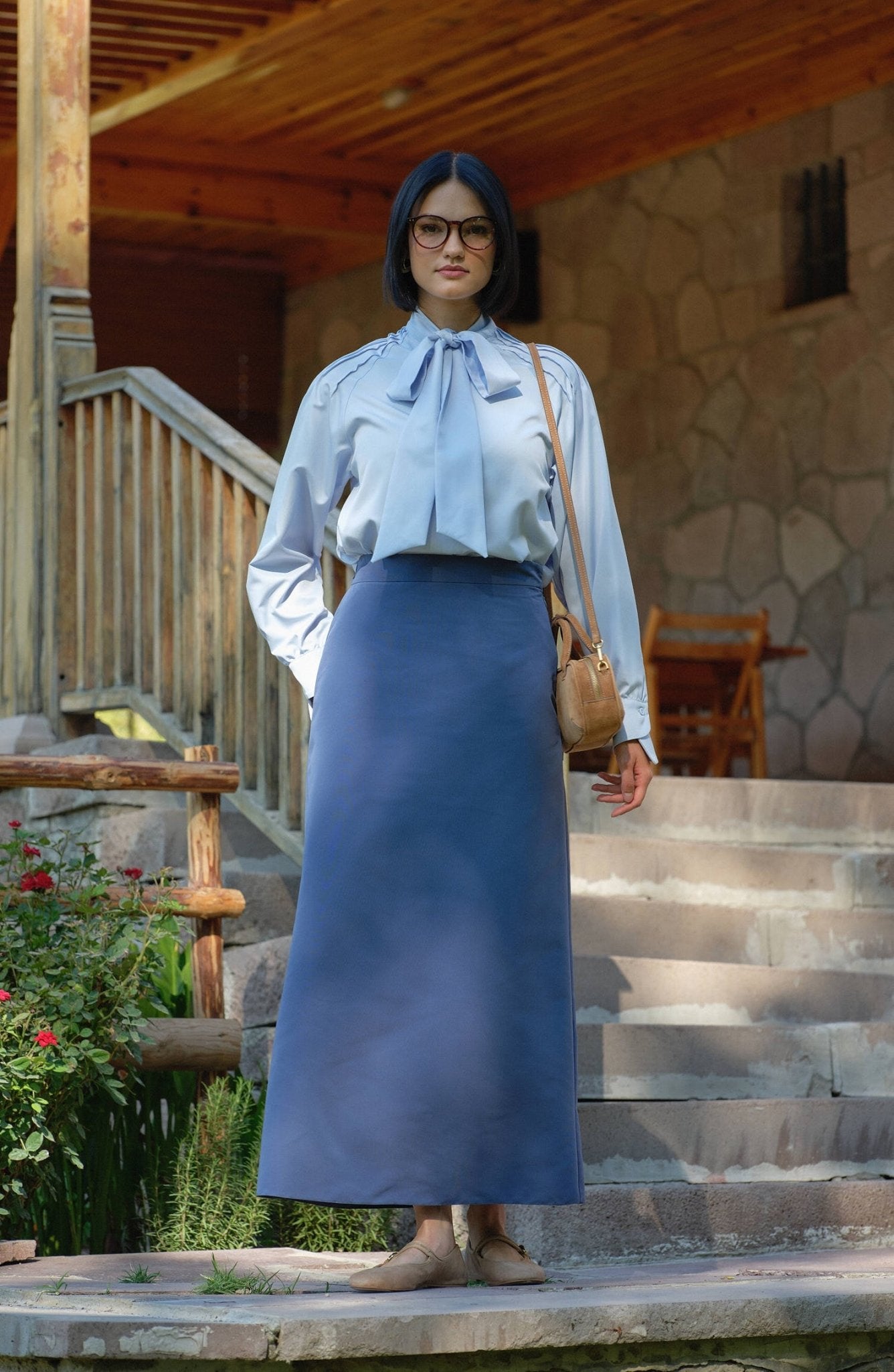 Trenç İndigo Kalem Etek - Fatma Atasoy