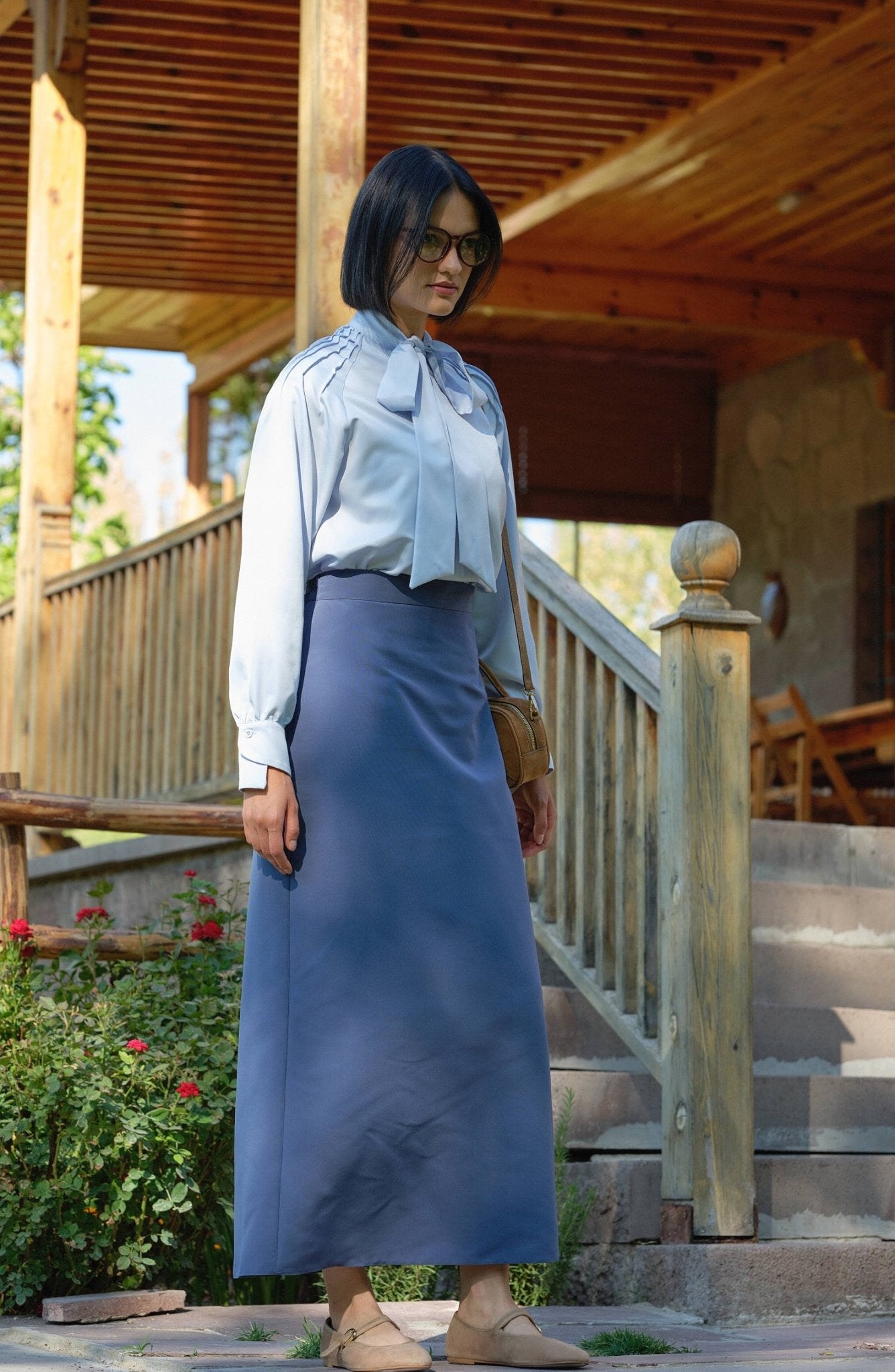 Trenç İndigo Kalem Etek - Fatma Atasoy