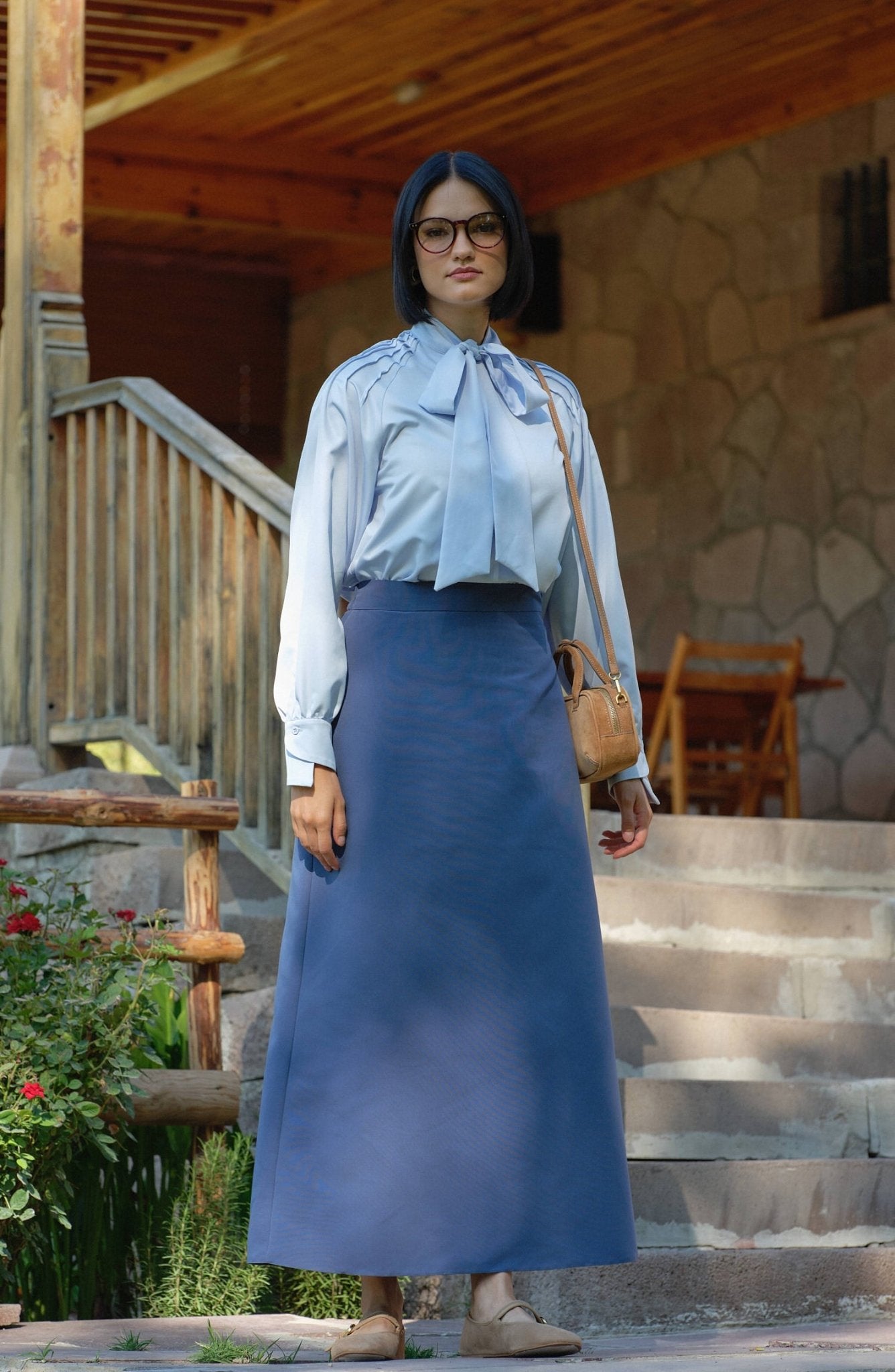 Trenç İndigo Kalem Etek - Fatma Atasoy