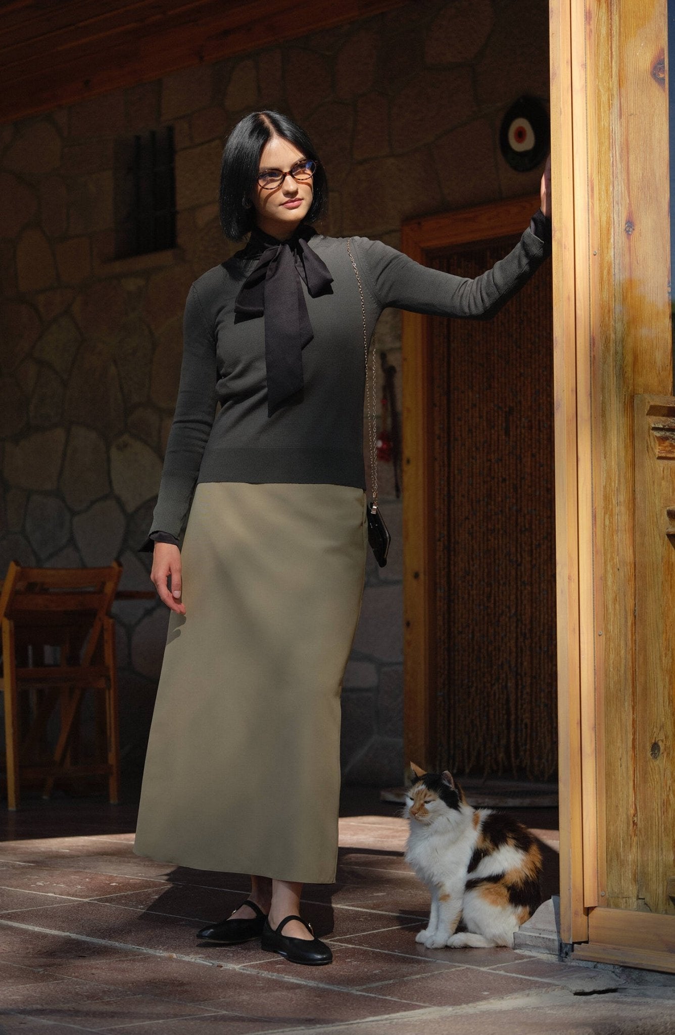 Trenç Soft Haki Kalem Etek - Fatma Atasoy