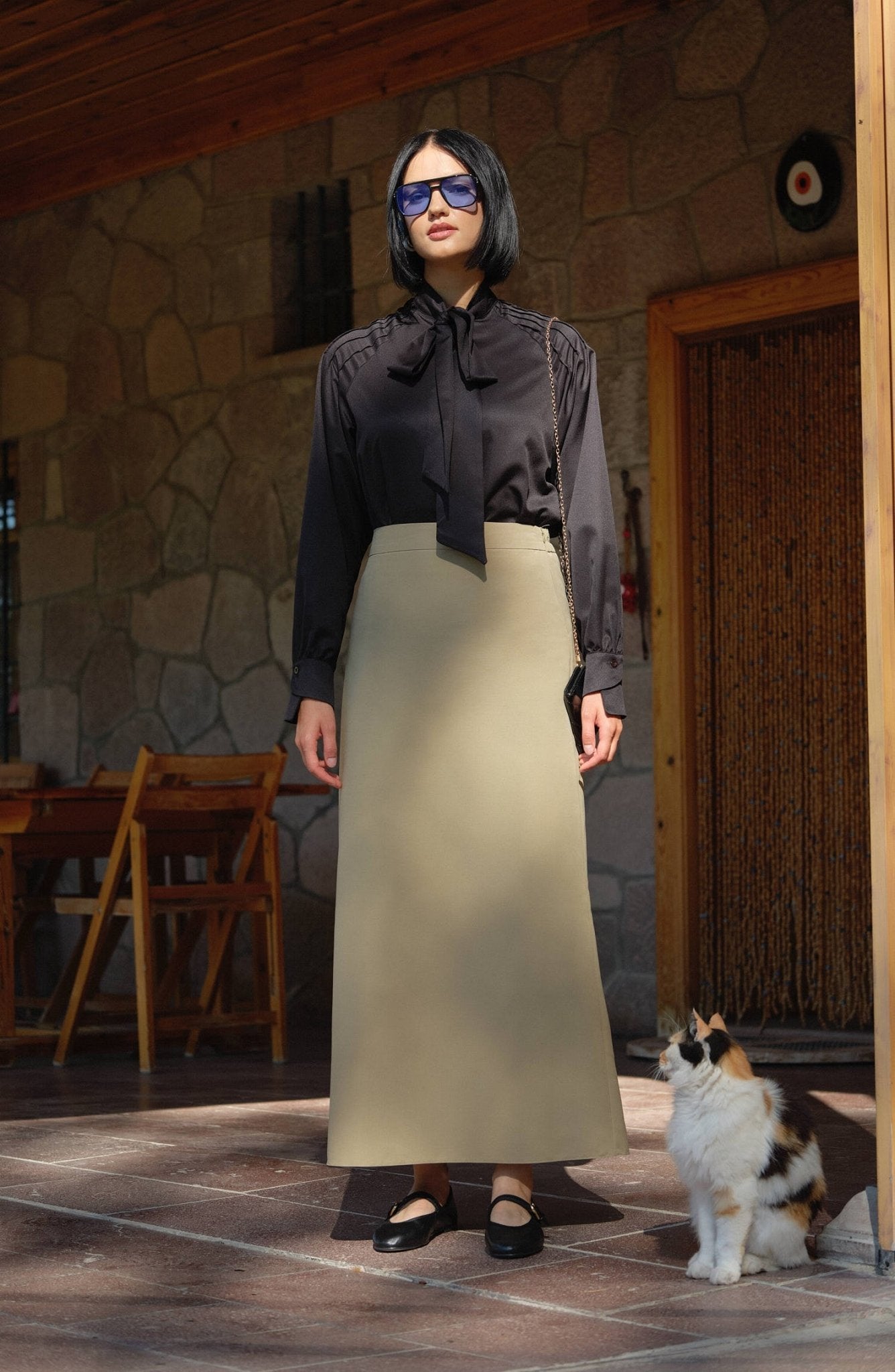 Trenç Soft Haki Kalem Etek - Fatma Atasoy