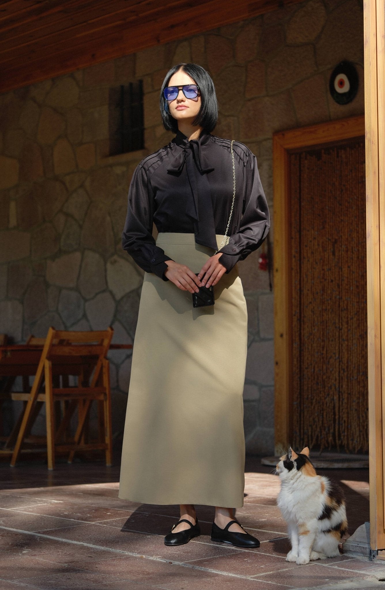 Trenç Soft Haki Kalem Etek - Fatma Atasoy