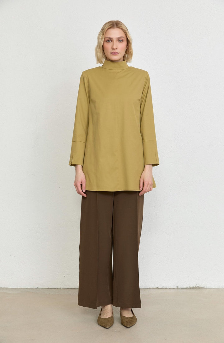 Ütü İzli Kahverengi Pantolon - Fatma Atasoy