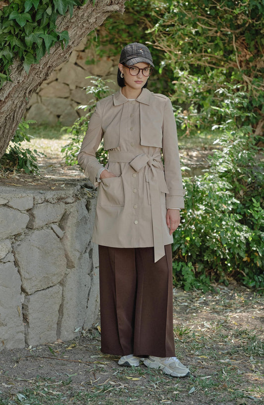 Ütü İzli Acı Kahve Pantolon - Fatma Atasoy