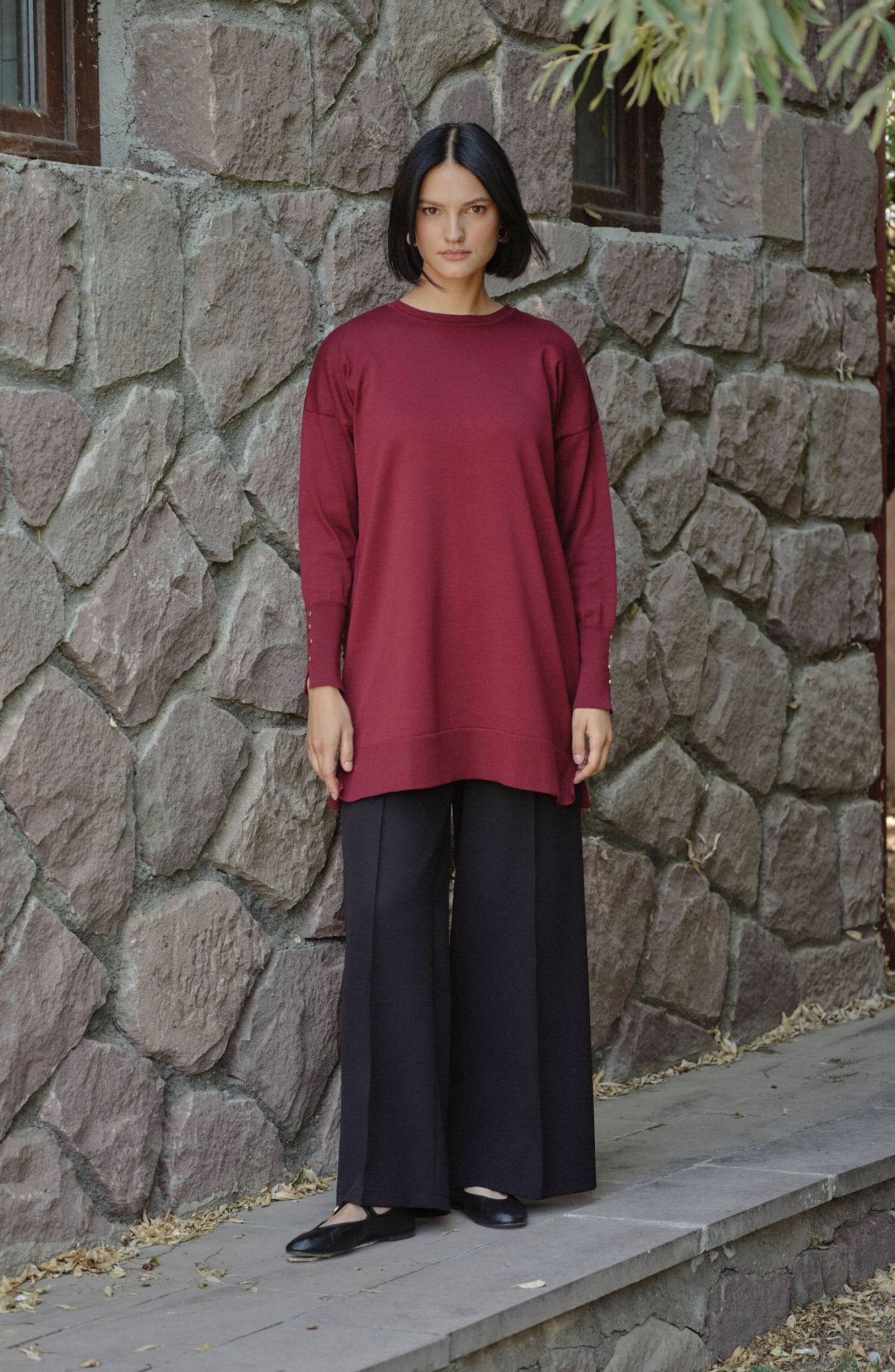 Ütü İzli Siyah Pantolon - Fatma Atasoy