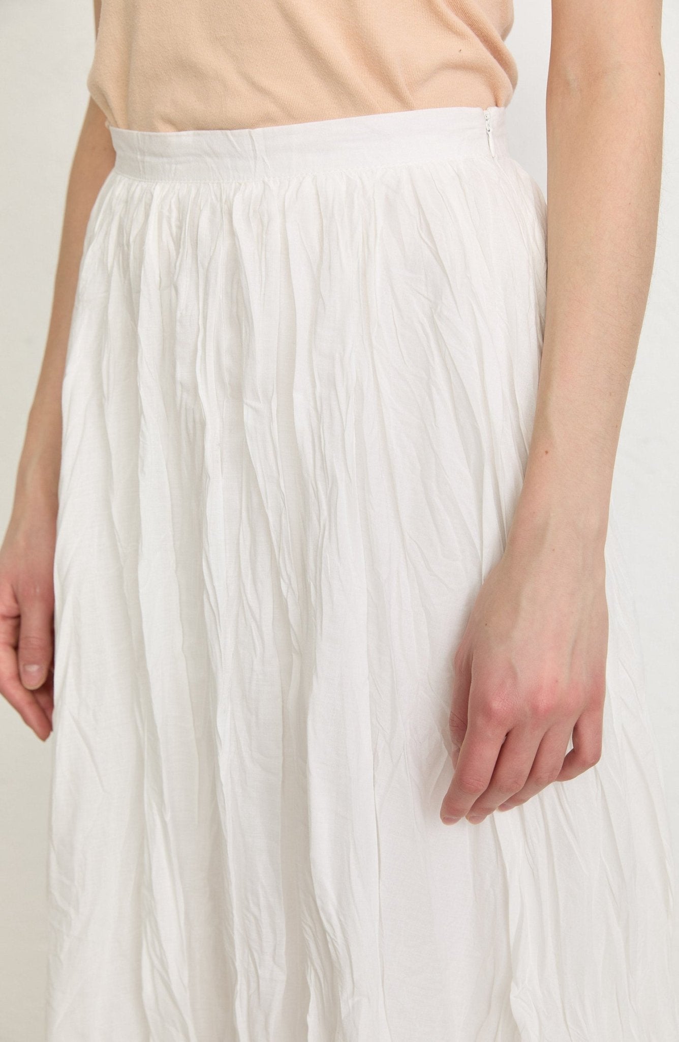 Vual Ekru Crash Etek - Fatma Atasoy