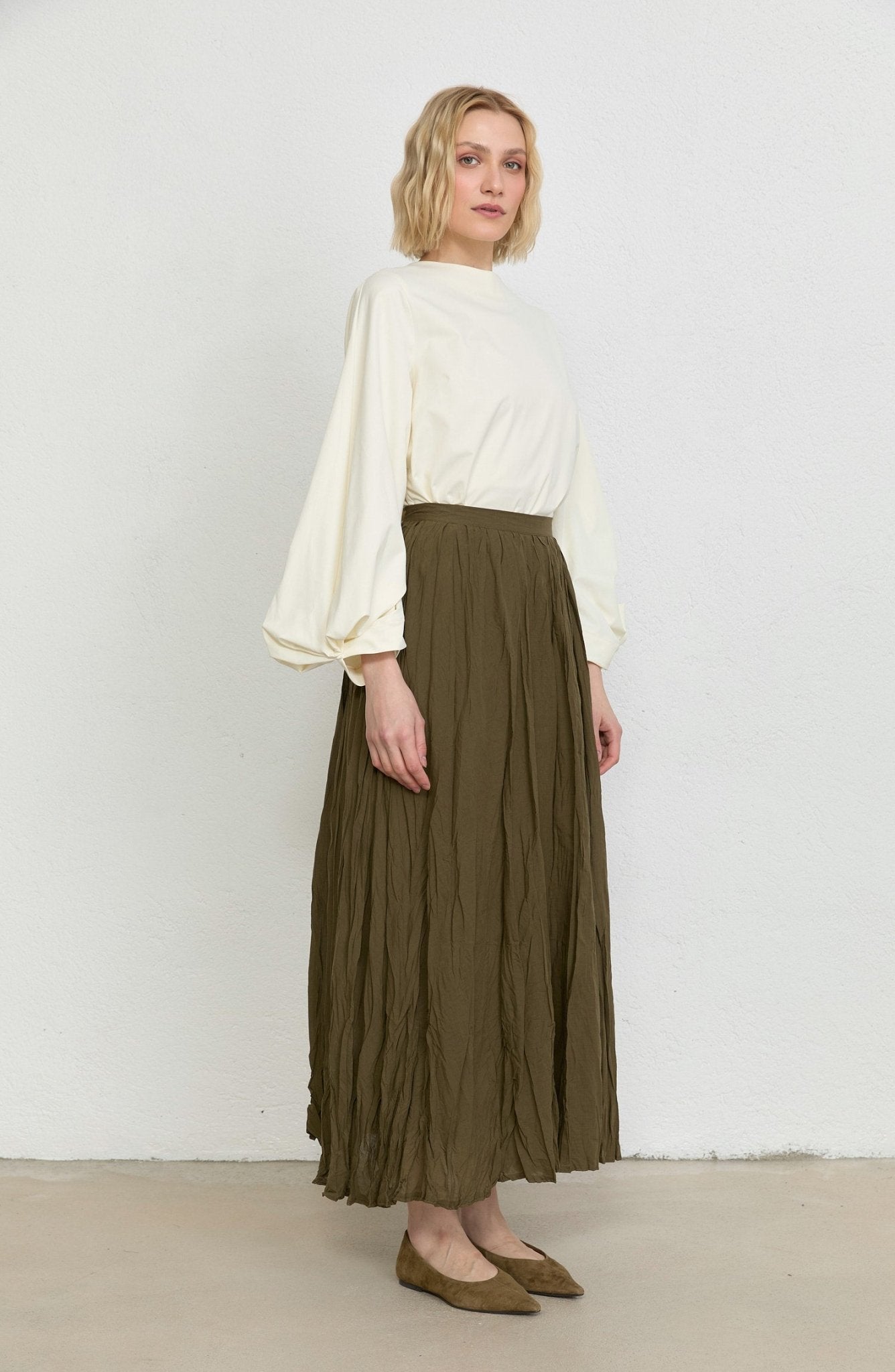 Vual Haki Crash Etek - Fatma Atasoy