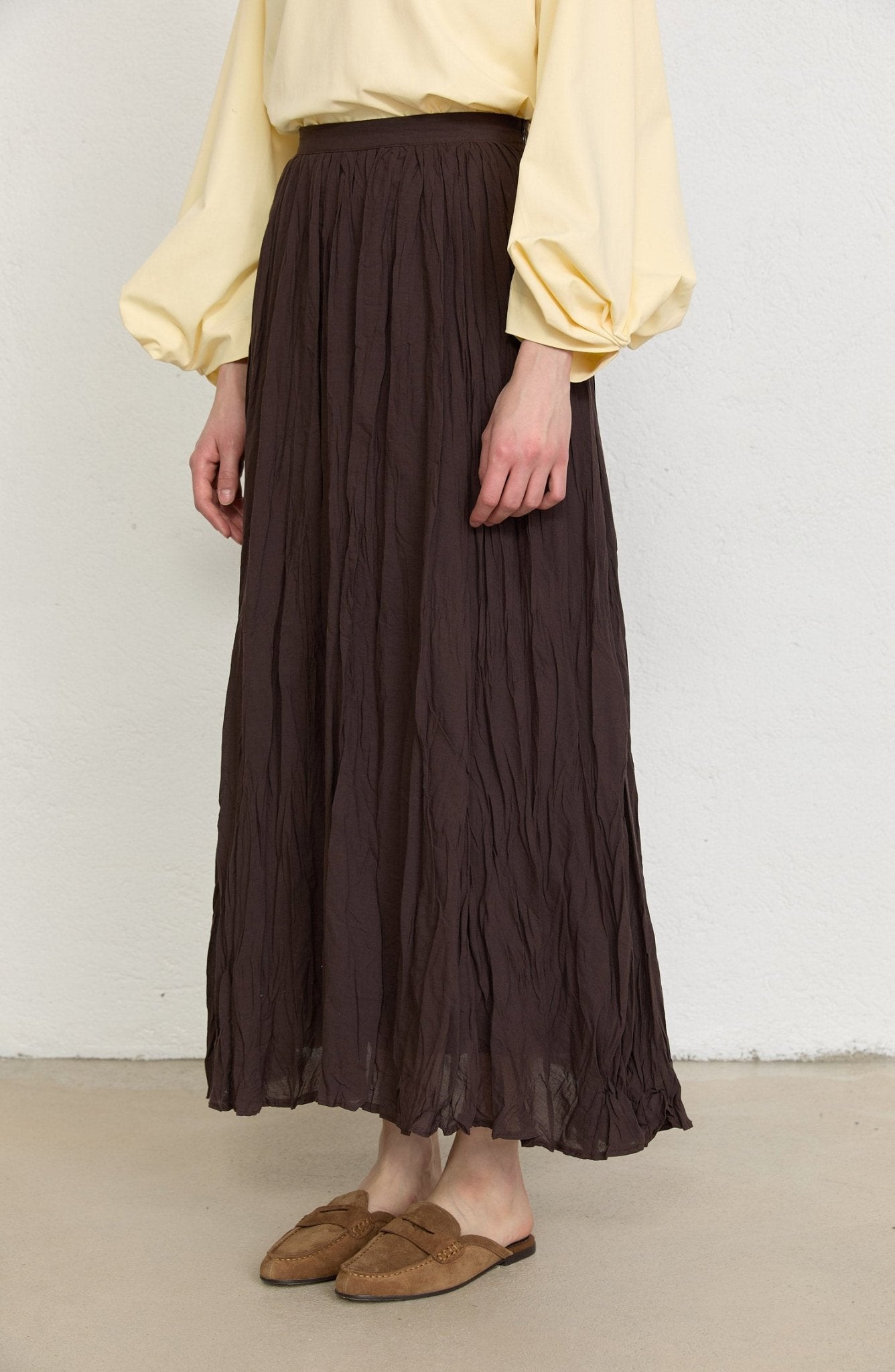 Vual Kahverengi Crash Etek - Fatma Atasoy