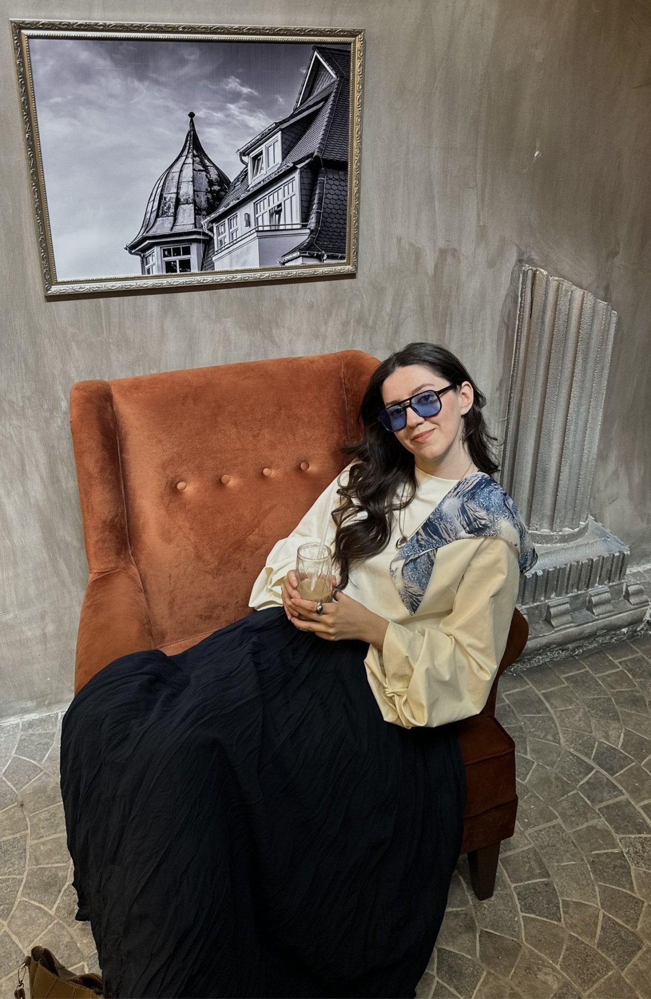 Vual Lacivert Crash Etek - Fatma Atasoy