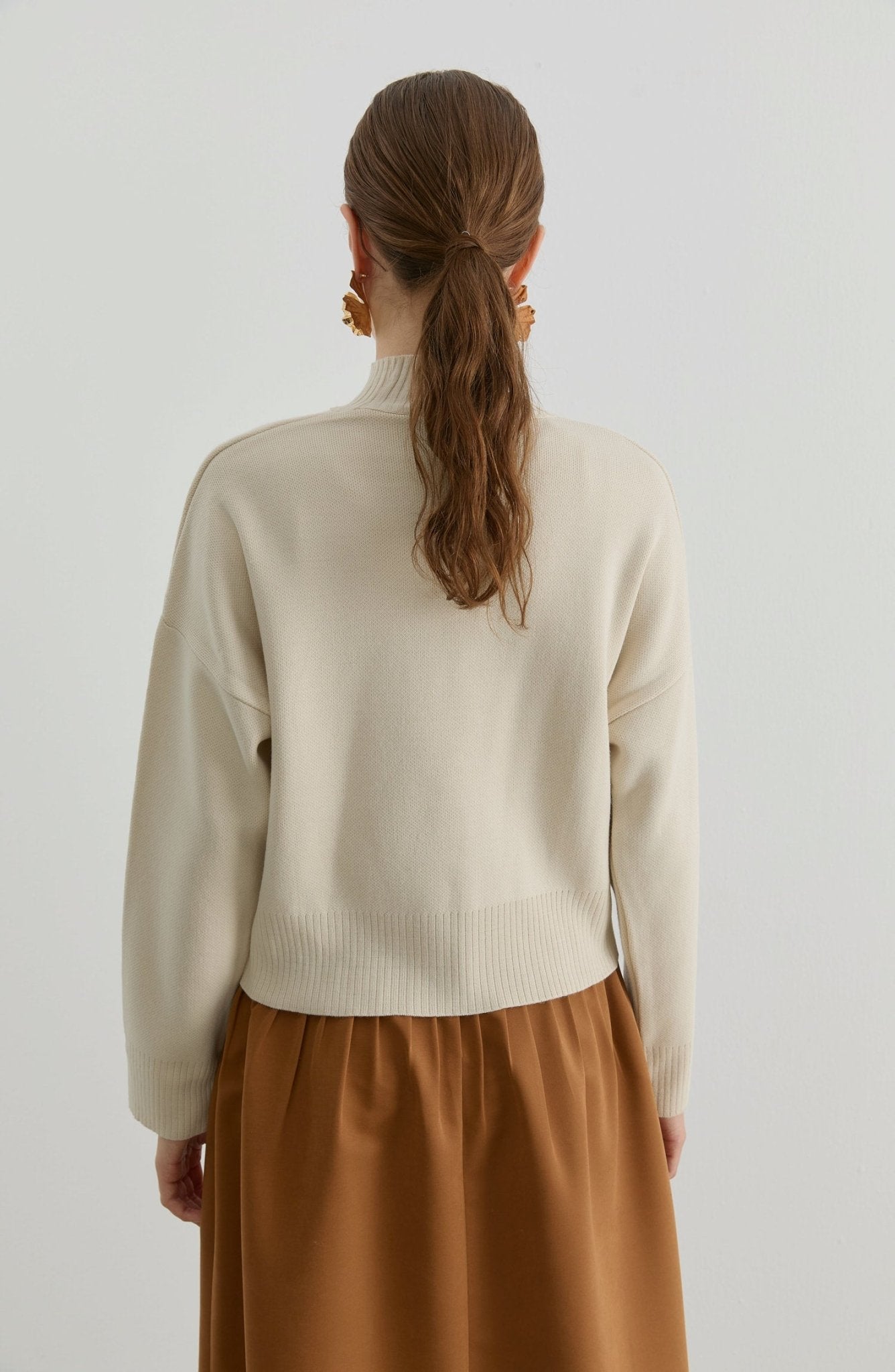 Yarım Balıkçı Taş Kısa Triko Kazak - Fatma Atasoy