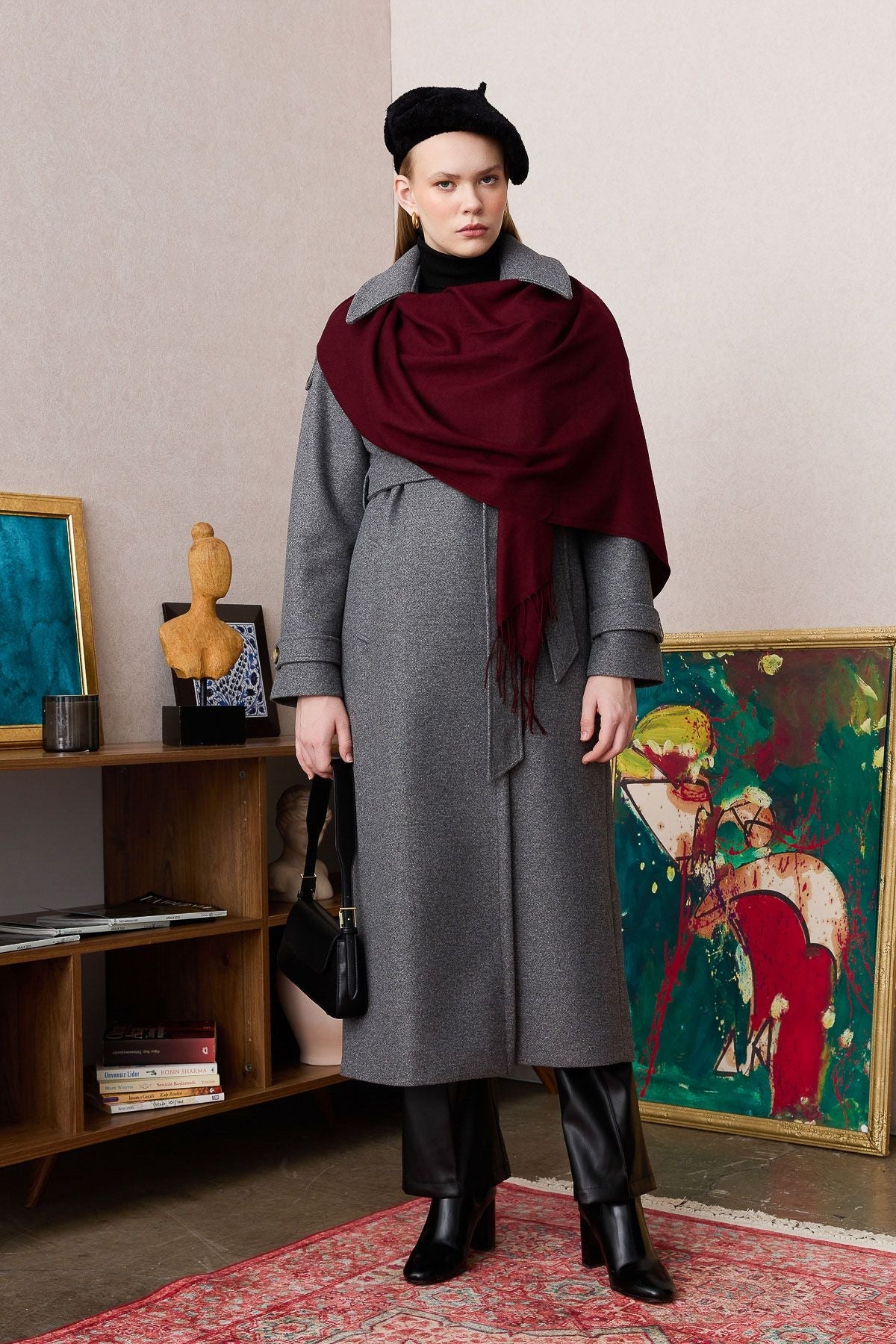 Yün Ressam Siyah Bere - Fatma Atasoy